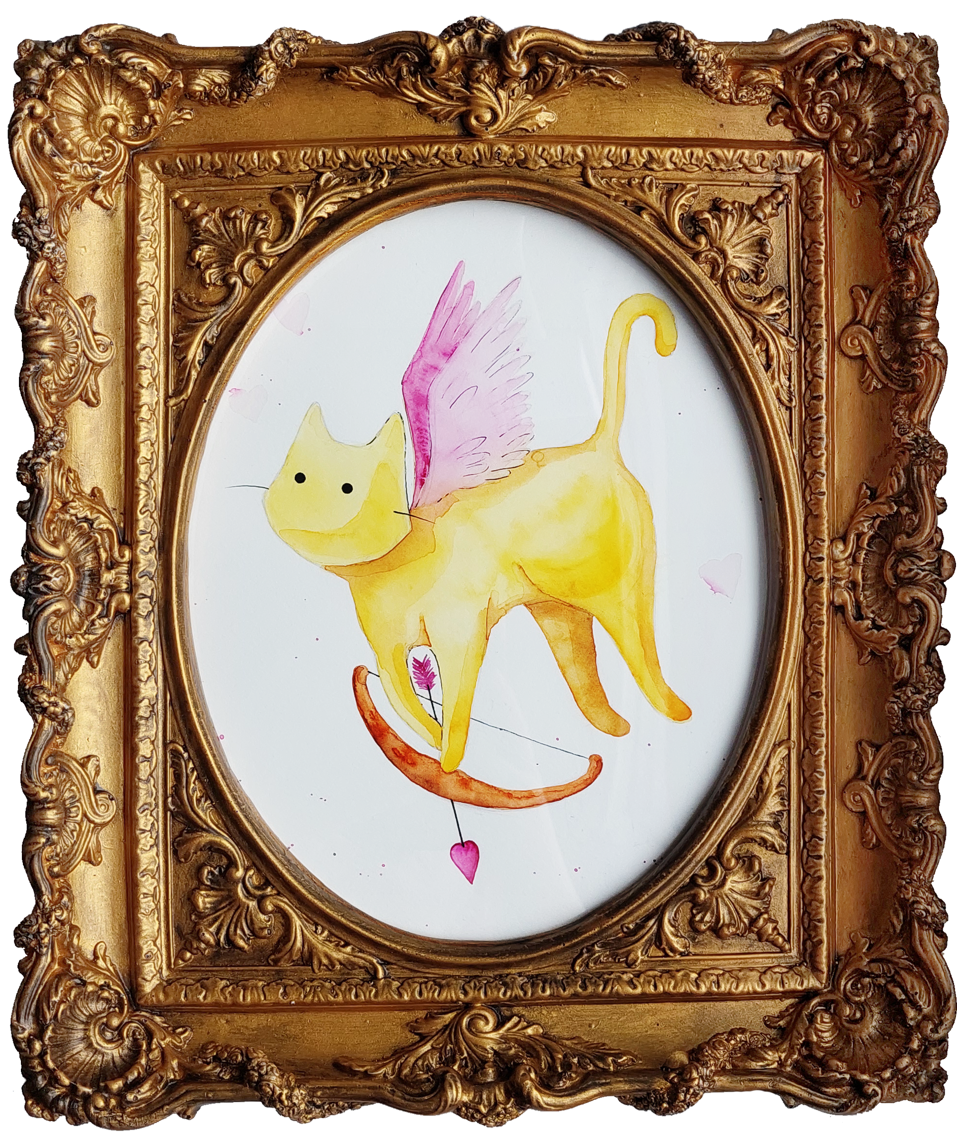 Оливия Лем (Авторская графика - 
                  28 x 33 см) Кот-купидон