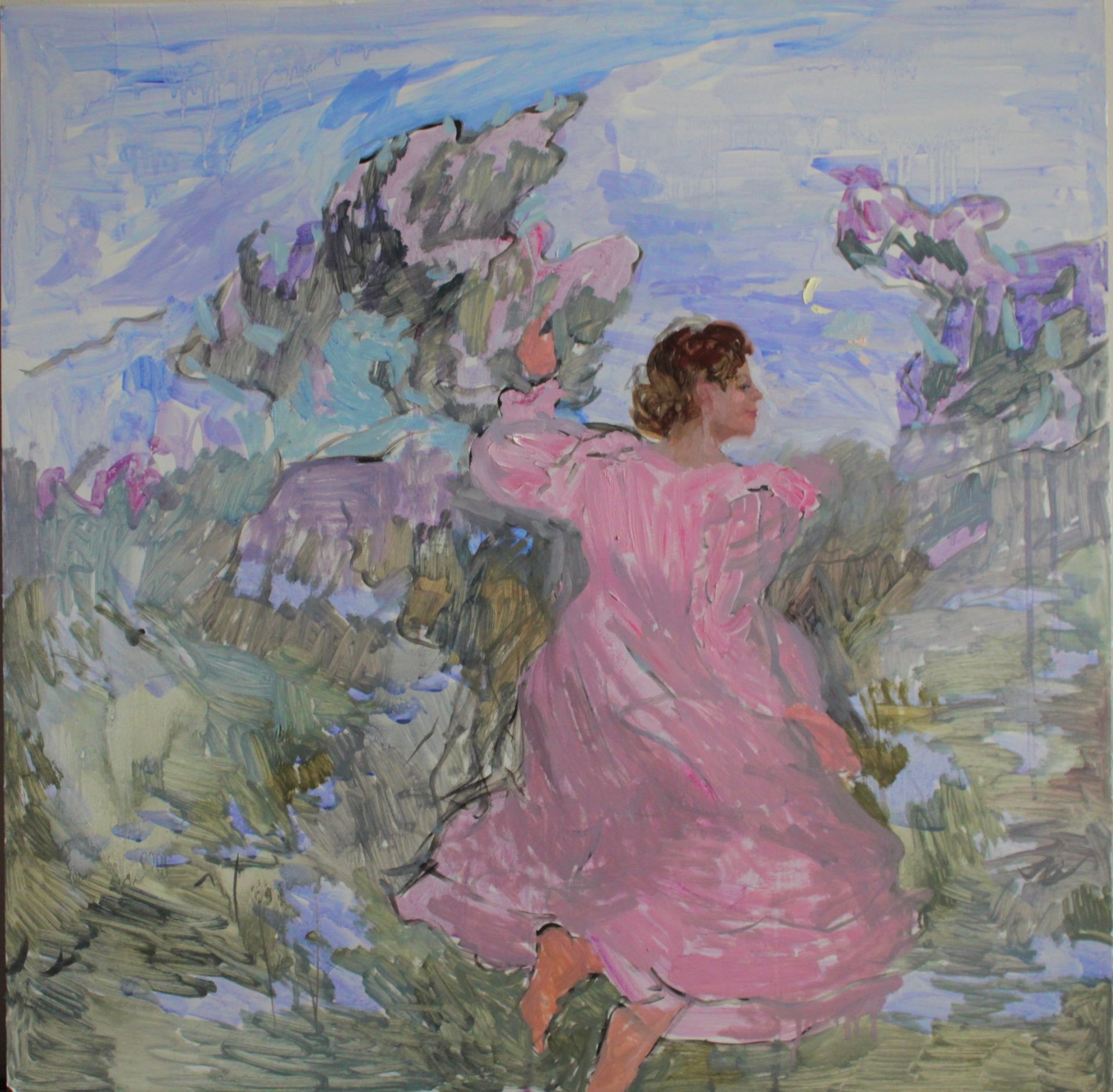 Анна Образцова (Картина, живопись - 
                  70 x 70 см) Сквозь сиреневый туман