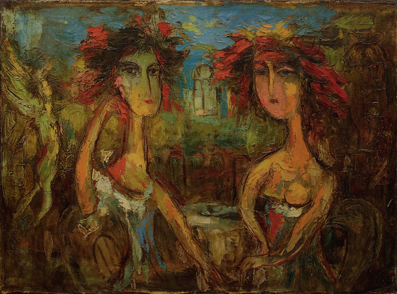 Темур Кадагишвили (Картина, живопись - 
                  80.5 x 60.5 см) В ночном клубе
