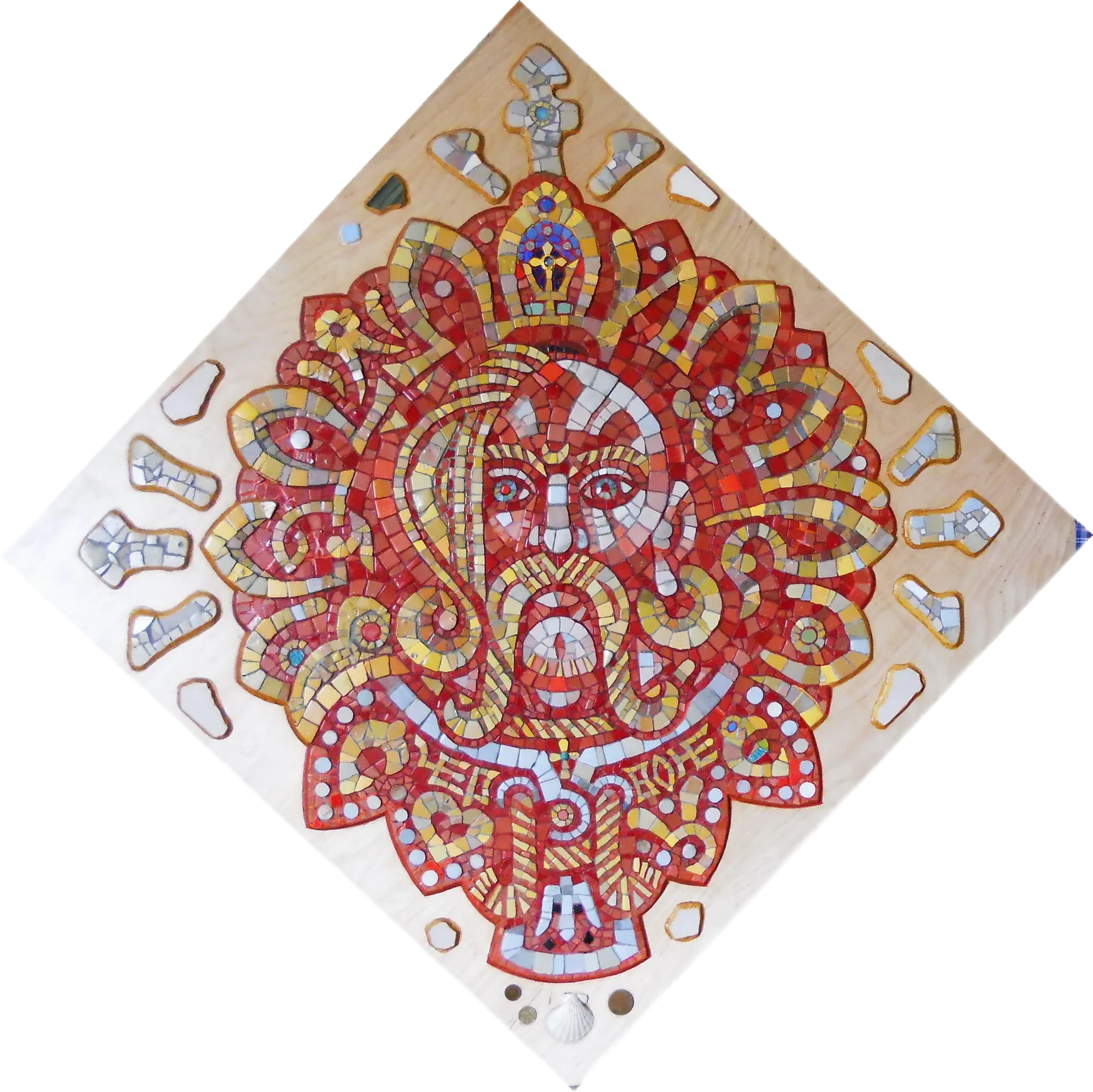 Павел Ольхович (Объект - 
                  100 x 100 см) Мозаичное панно "Володимир — червоне сонце"