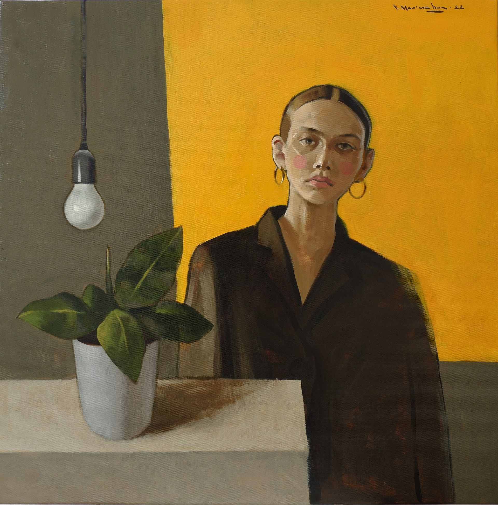 Никита Максимчук (Картина, живопись - 
                  80 x 80 см) Свет которого нет