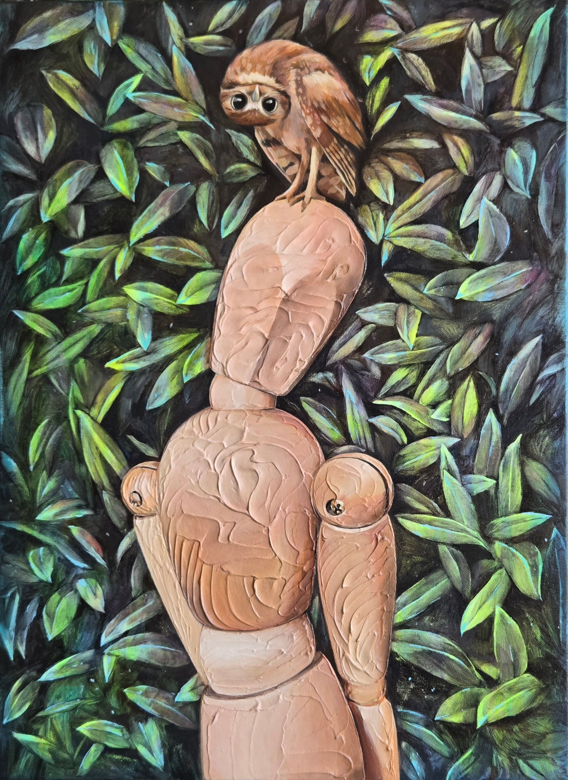 Ирина Александрова (Картина, живопись - 
                  50 x 70 см) Сова