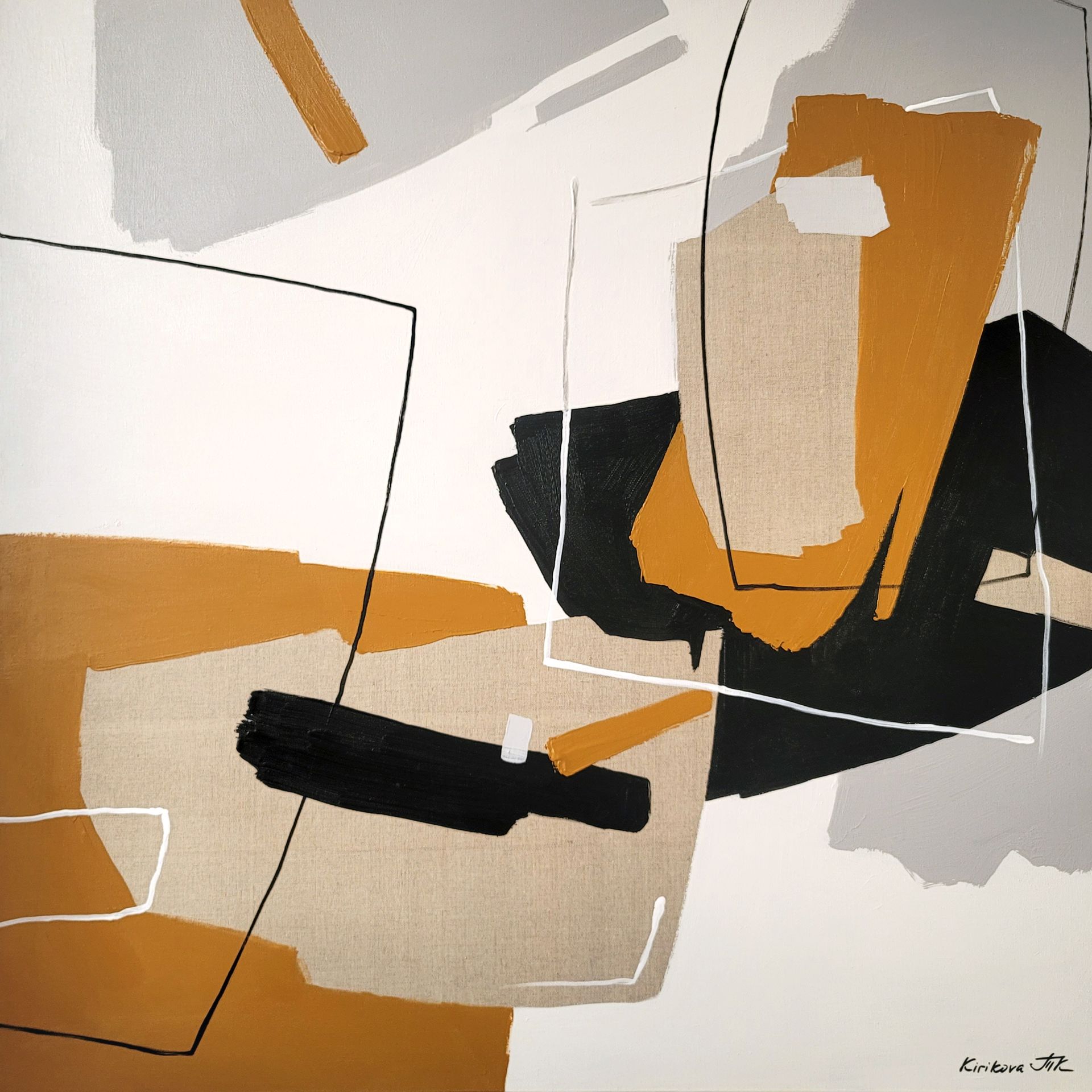 Татьяна Кирикова (Картина, живопись - 
                  100 x 100 см) Ocher & Canvas