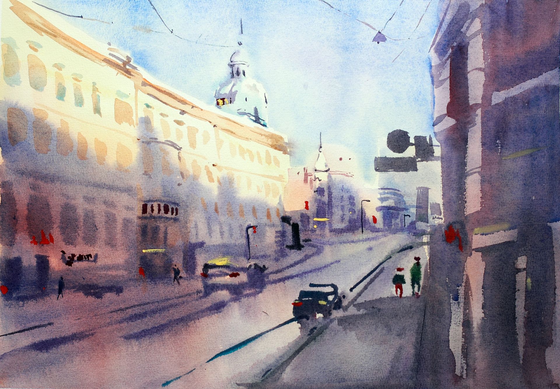 Дарья Парий (Авторская графика - 
                  42 x 29.7 см) У метро Василеостровская