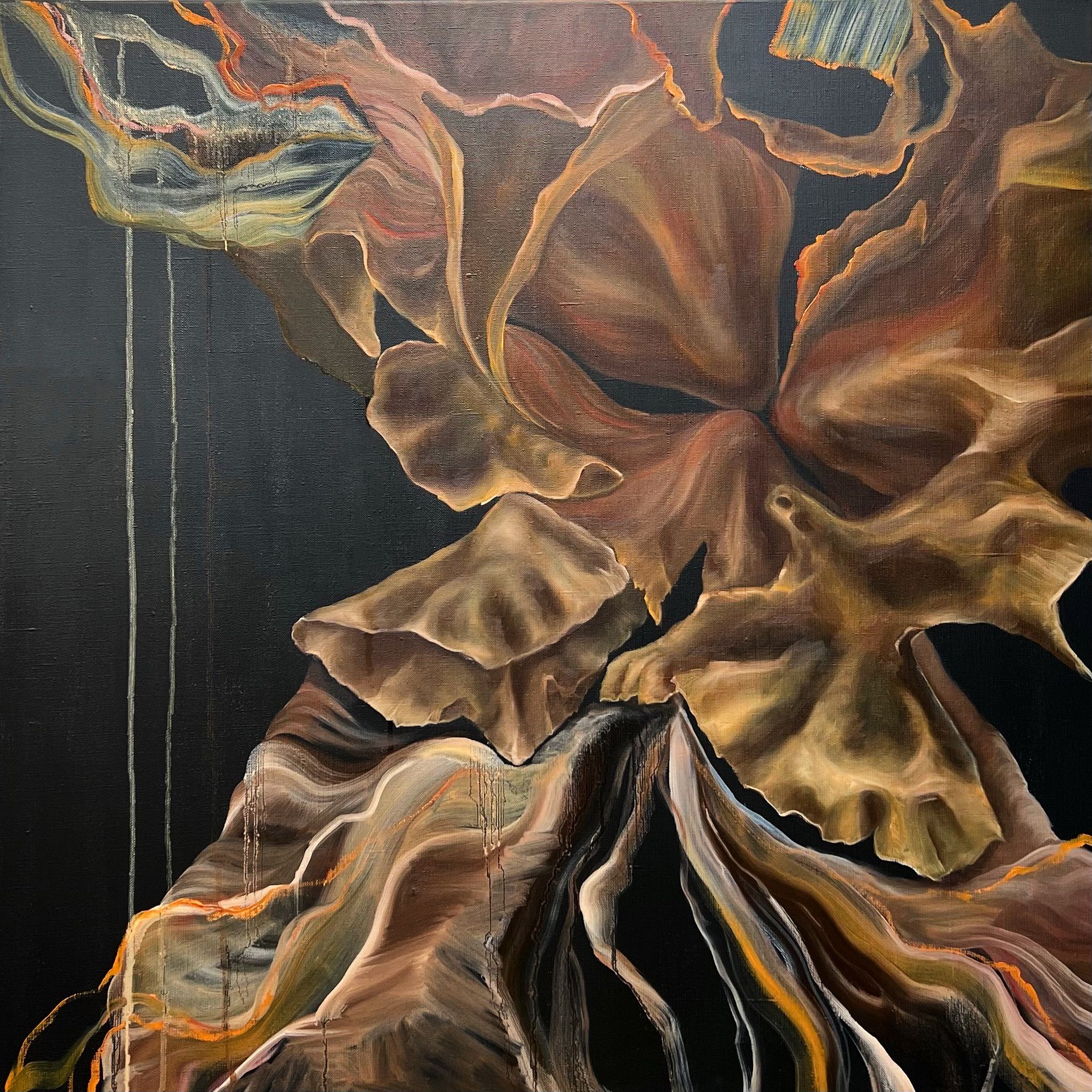 Инна Сумина (Картина, живопись - 
                  70 x 70 см) Пышное увядание