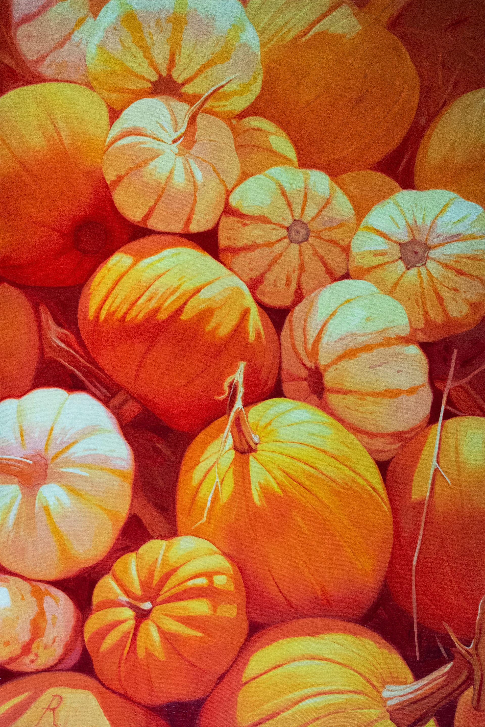 Полина Раскольникова (Картина, живопись - 
                  80 x 100 см) Осенние тыквы (Autumn pumpkins)