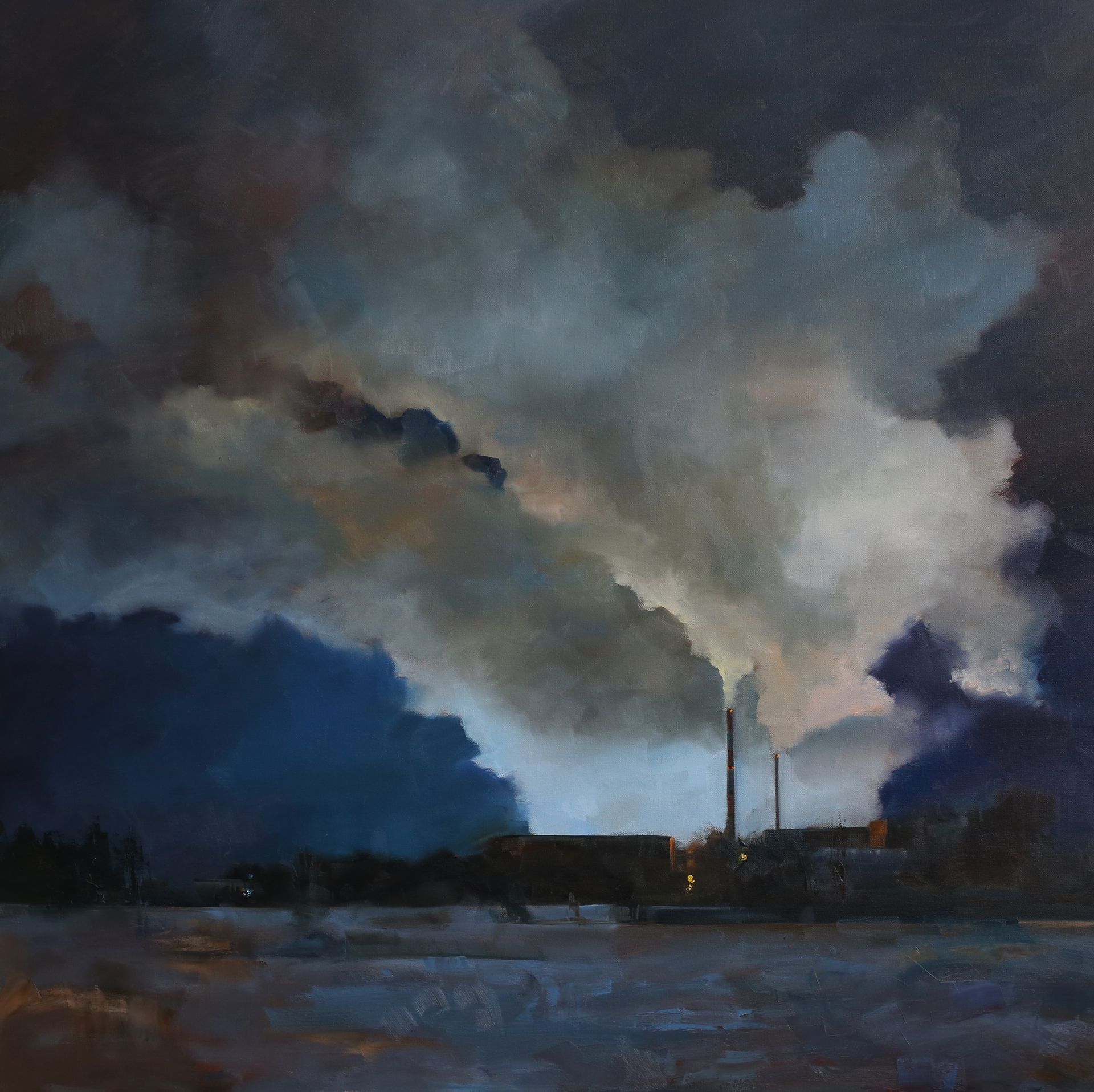 Елена Аладинская (Картина, живопись - 
                  100 x 100 см) Расколотое небо