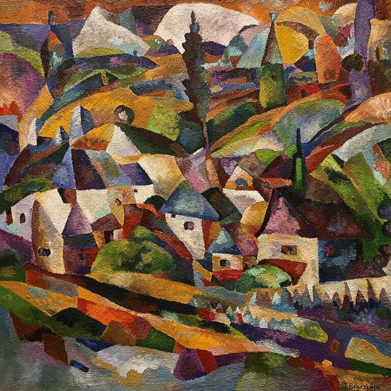 Таня Бродская (Картина, живопись - 
                  100 x 100 см) У бабули