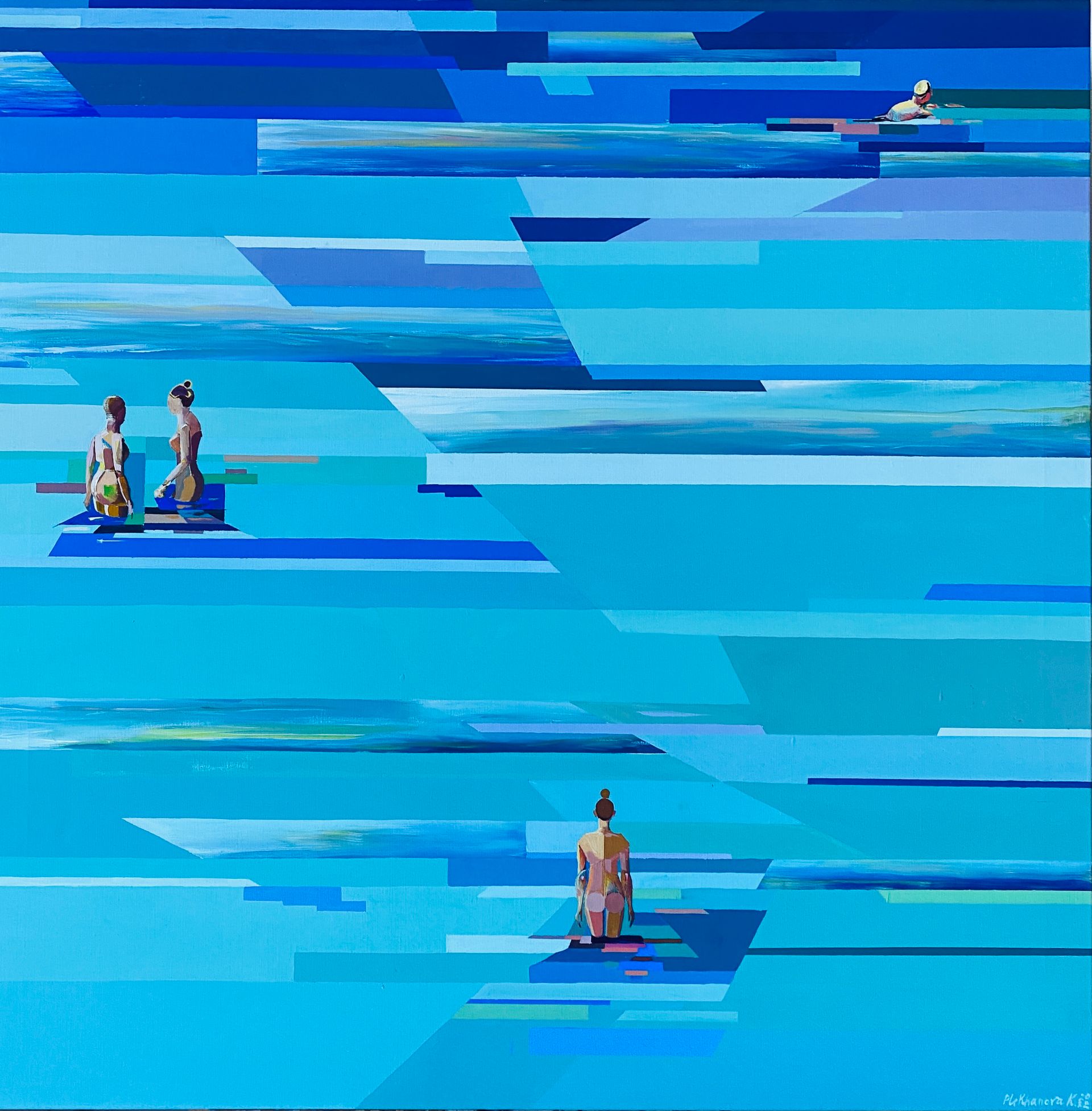 Катерина Плеханова (Картина, живопись - 
                  100 x 100 см) На море...