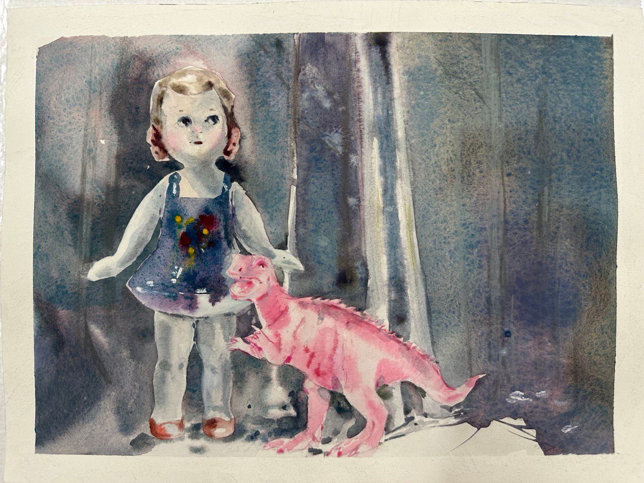 Кристина Пуршина (Авторская графика - 
                  30 x 20 см) Встреча в лесу. Однажды.