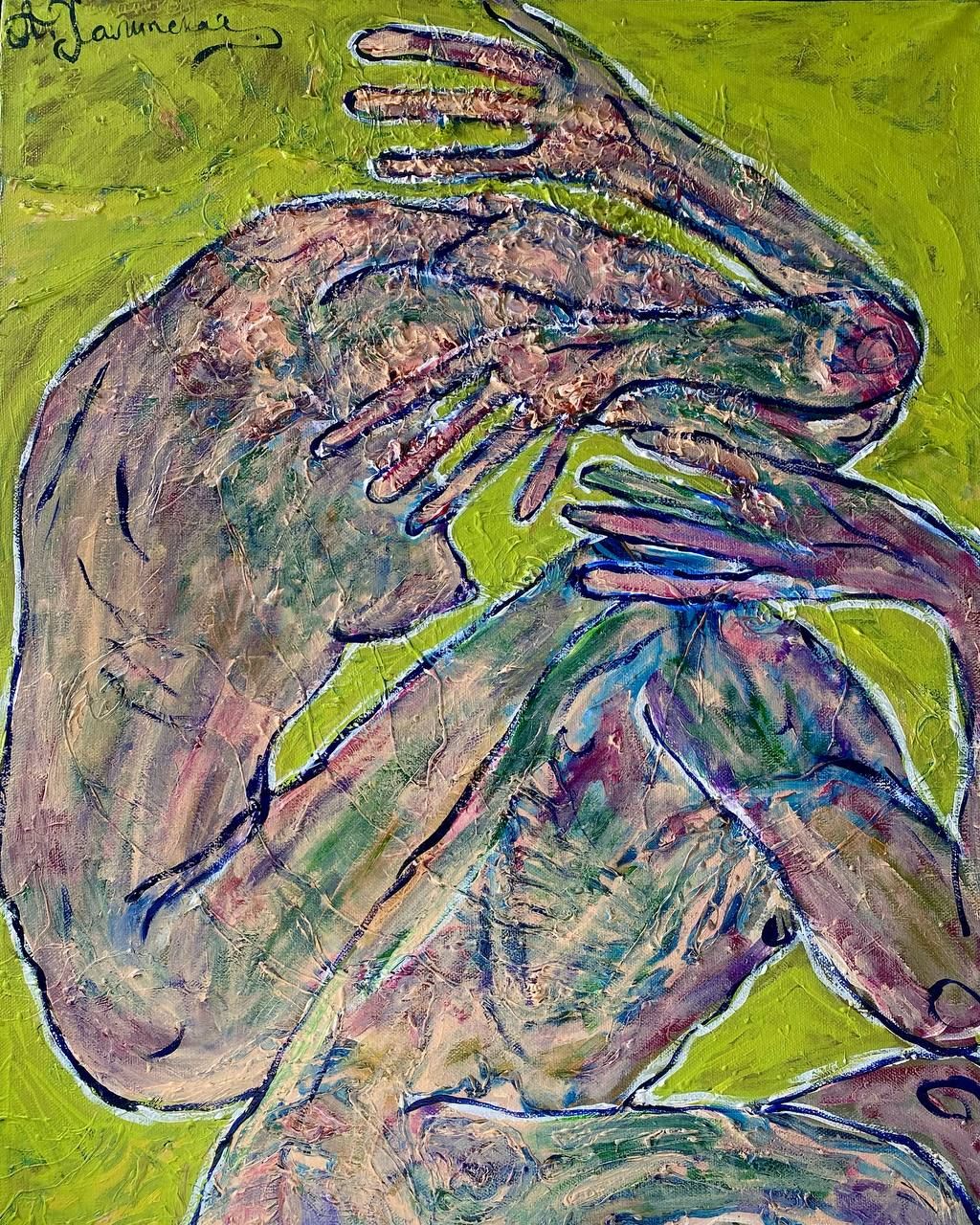Александра Халипская (Картина, живопись - 
                  40 x 50 см) "••" Две точки мироздания