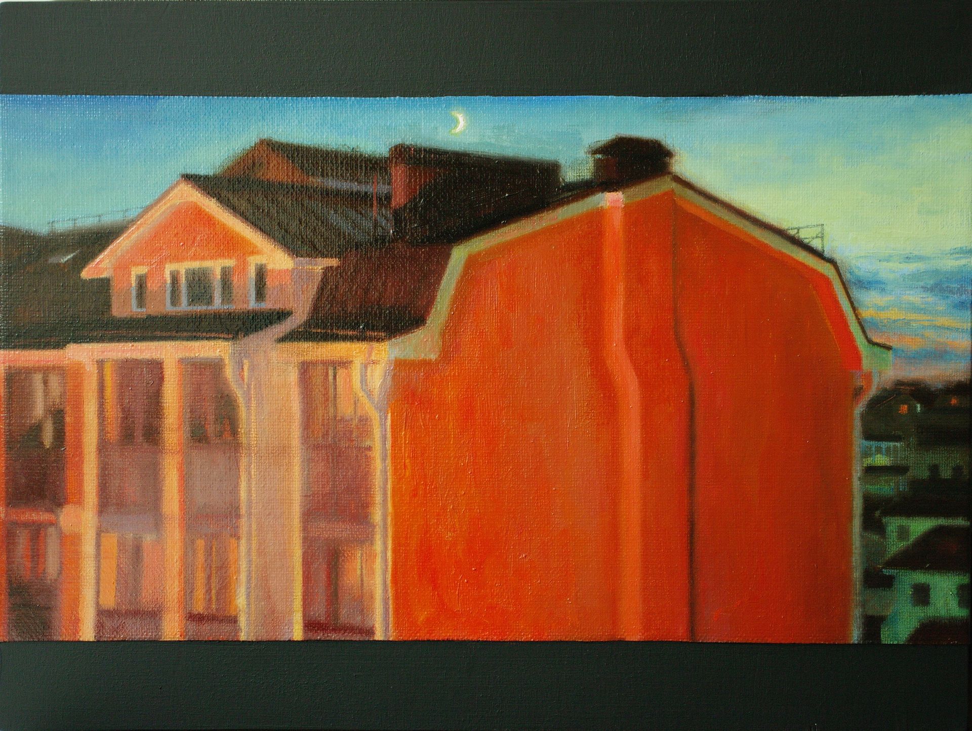 Алан Хатагты (Картина, живопись - 
                  50 x 38 см) Медленный закат