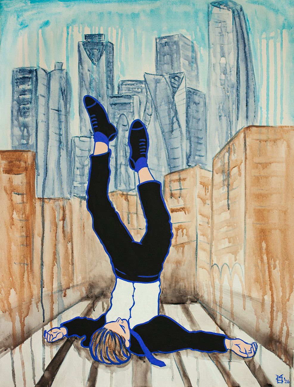 Мария Субботина (Картина, живопись - 
                  60 x 80 см) Берёзка Москва-Сити