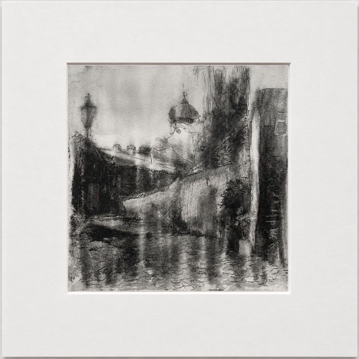 Oксана Шульга (Авторская графика - 
                  31 x 32 см) Дождь в Таллине