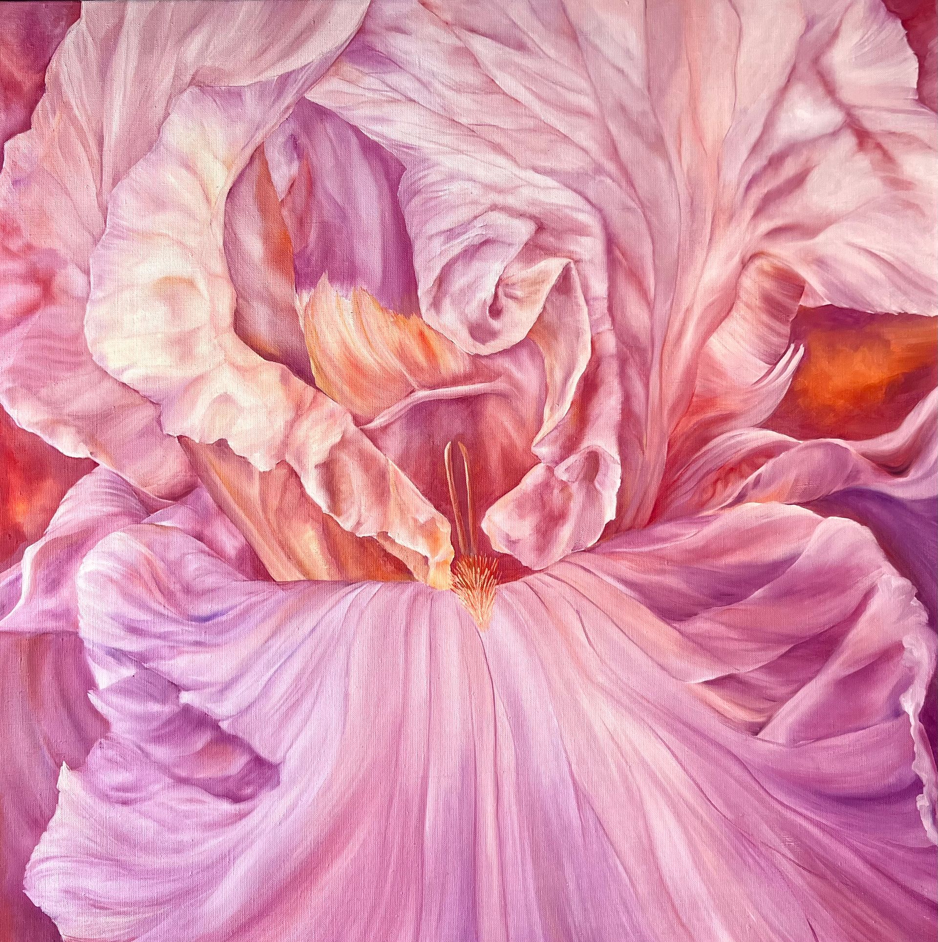 Инна Сумина (Картина, живопись - 
                  80 x 80 см) Розовая пудра