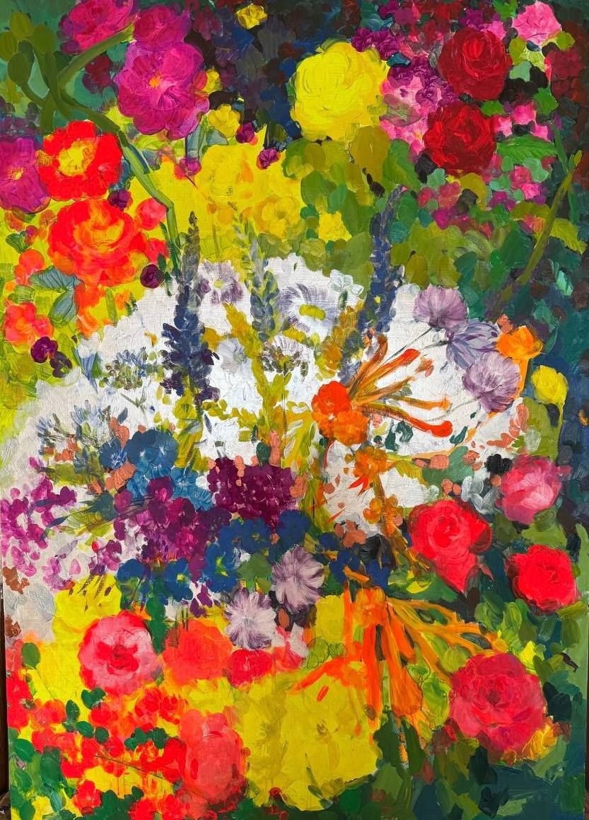 Юлия Кривозубова (Авторская графика - 
                  100 x 140 см) Из серии "Яблоки и груши"