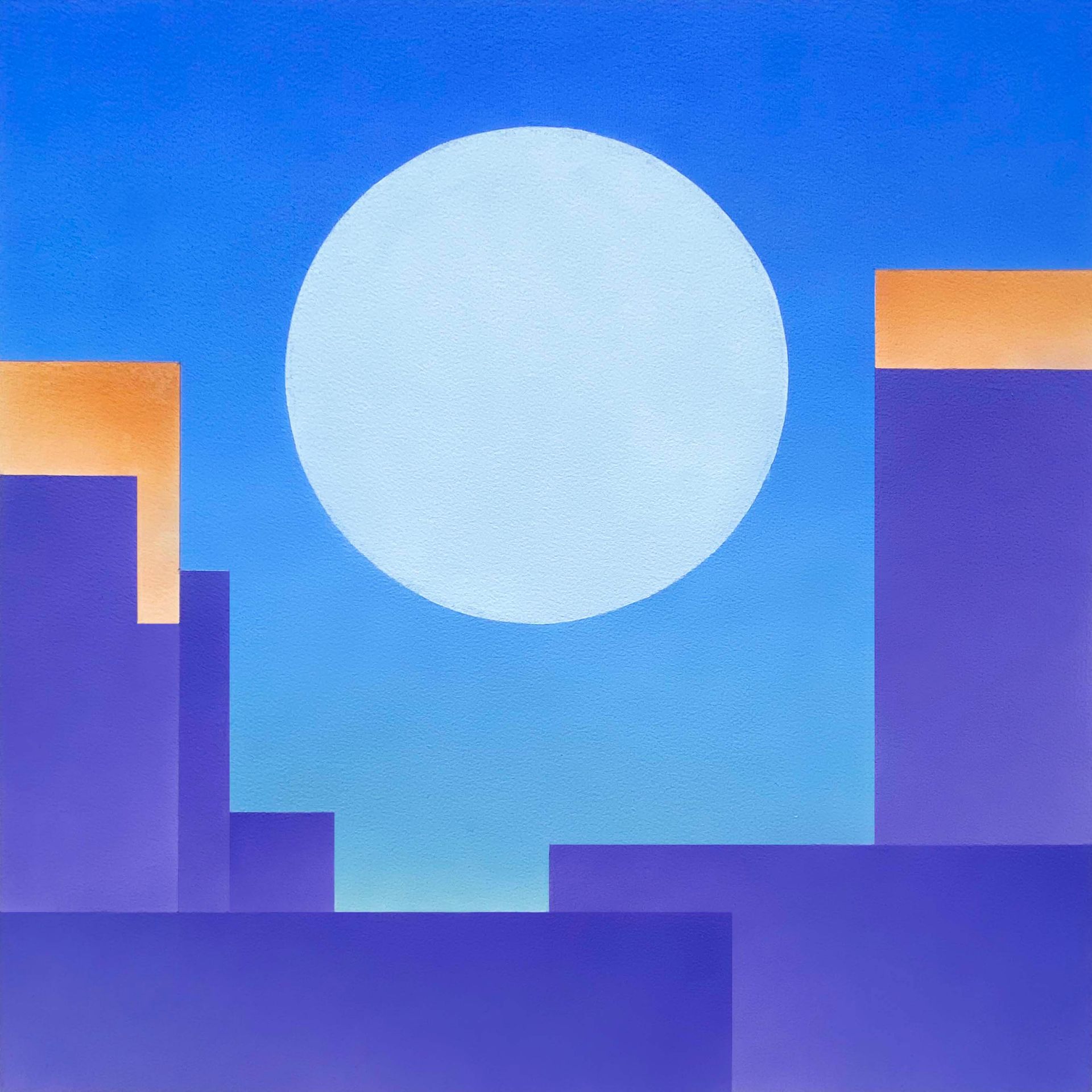 Алексей Кирьянов (Авторская графика - 
                  51 x 51 см) Город. Ночь