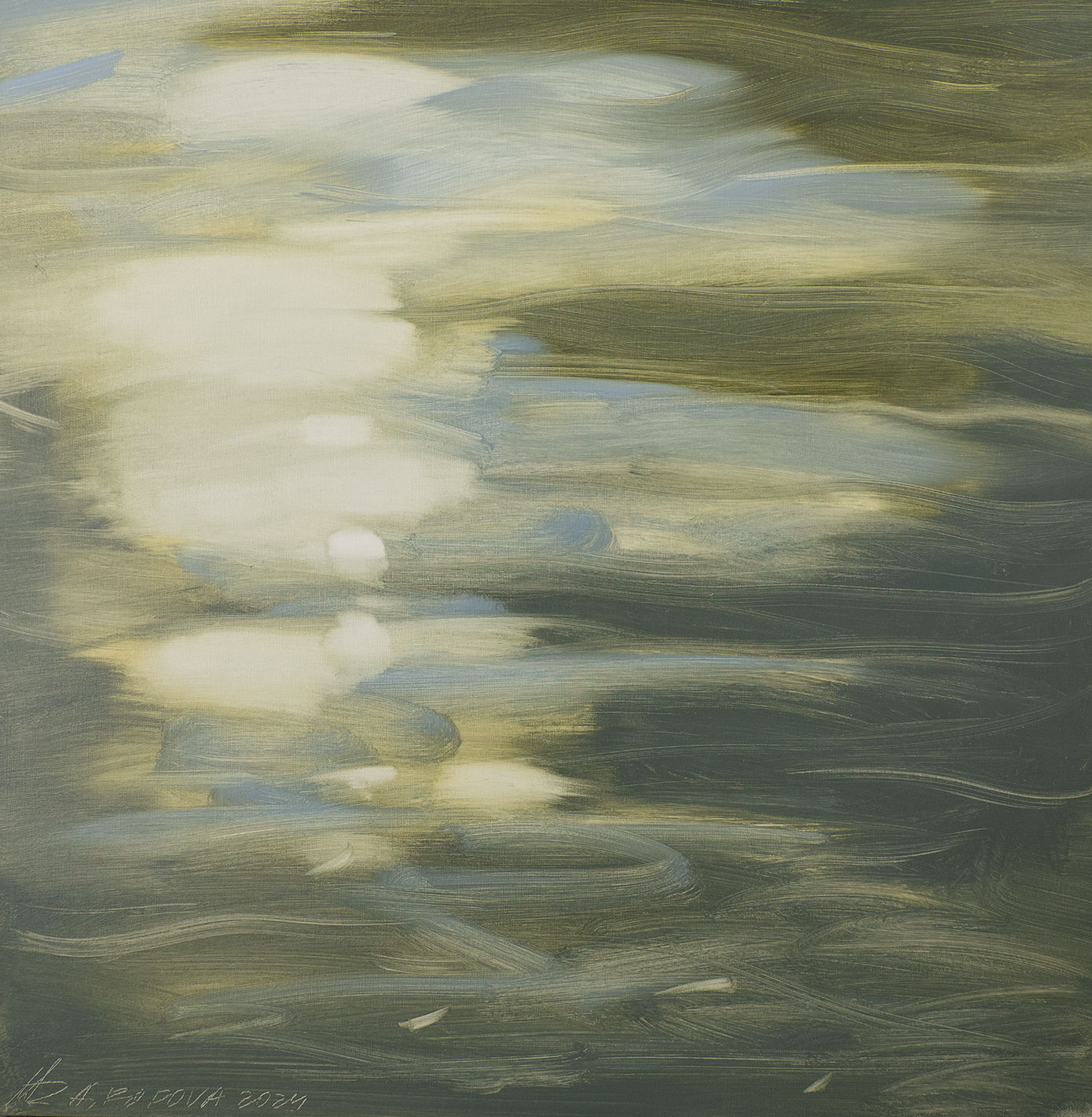 Анастасия Попова (Картина, живопись - 
                  60 x 60 см) Волны. Блики