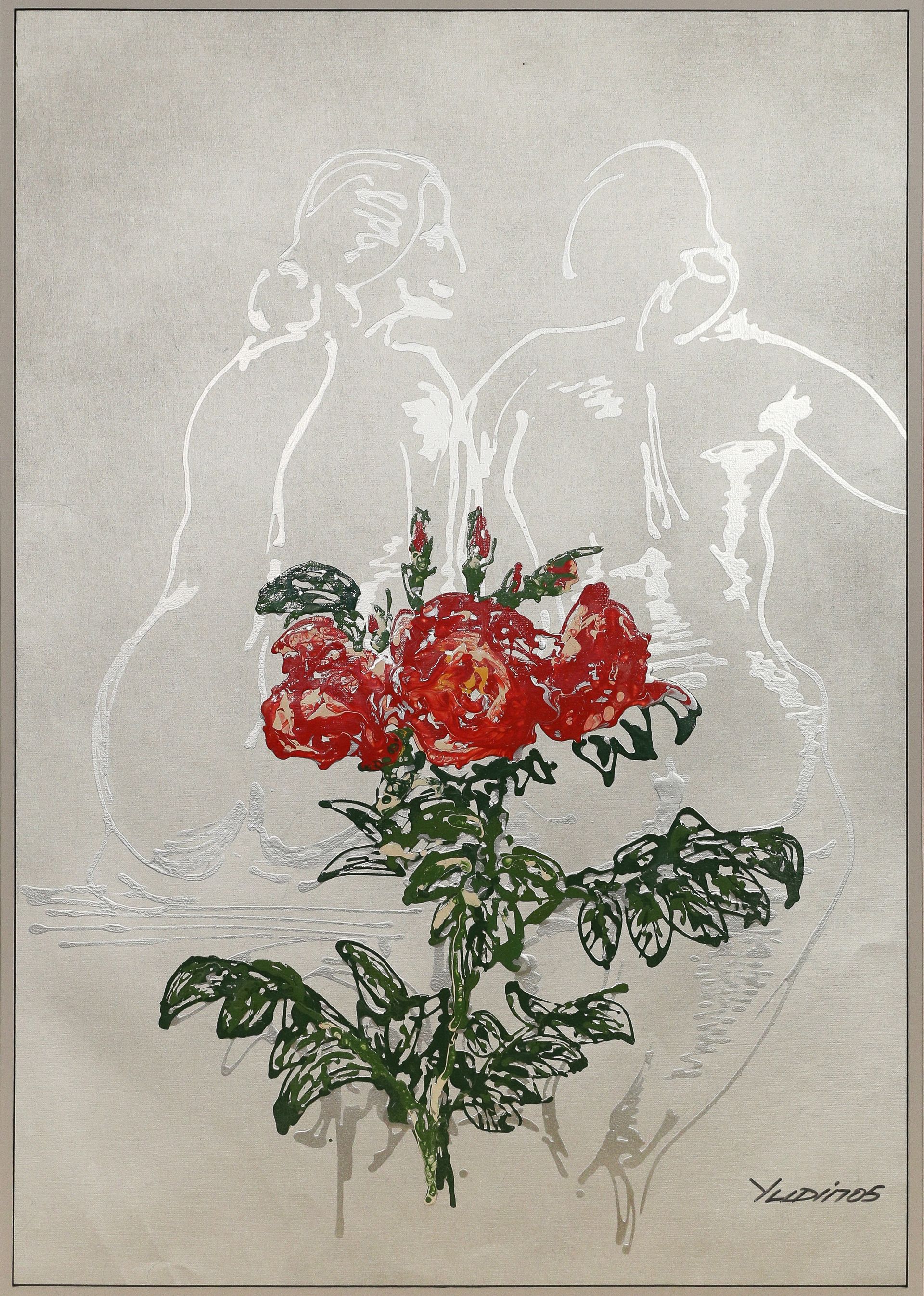 Юрий Юдин (Картина, живопись - 
                  86.5 x 115 см) Розы