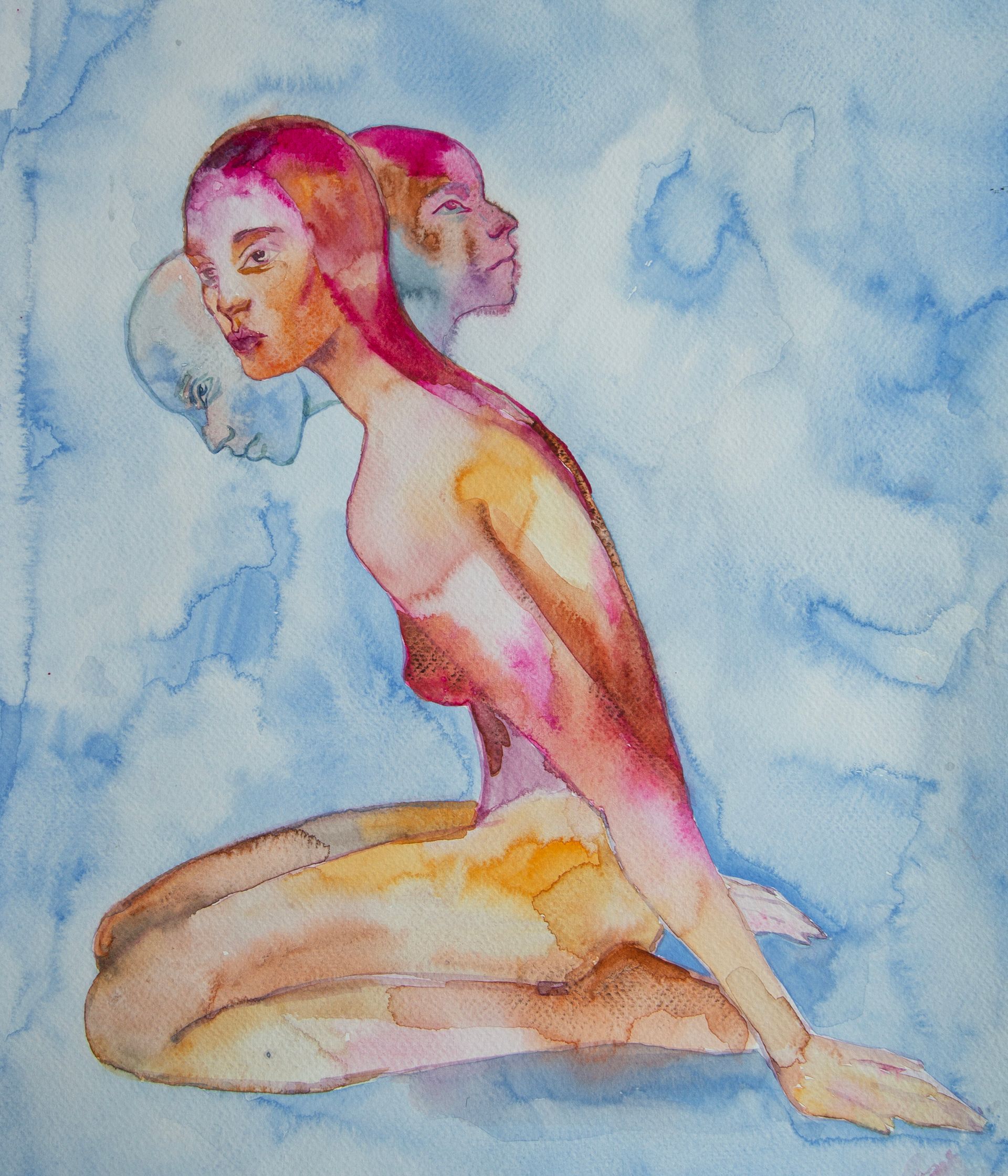 Елизавета Журавлева (Авторская графика - 
                  34 x 40 см) Сомнения…