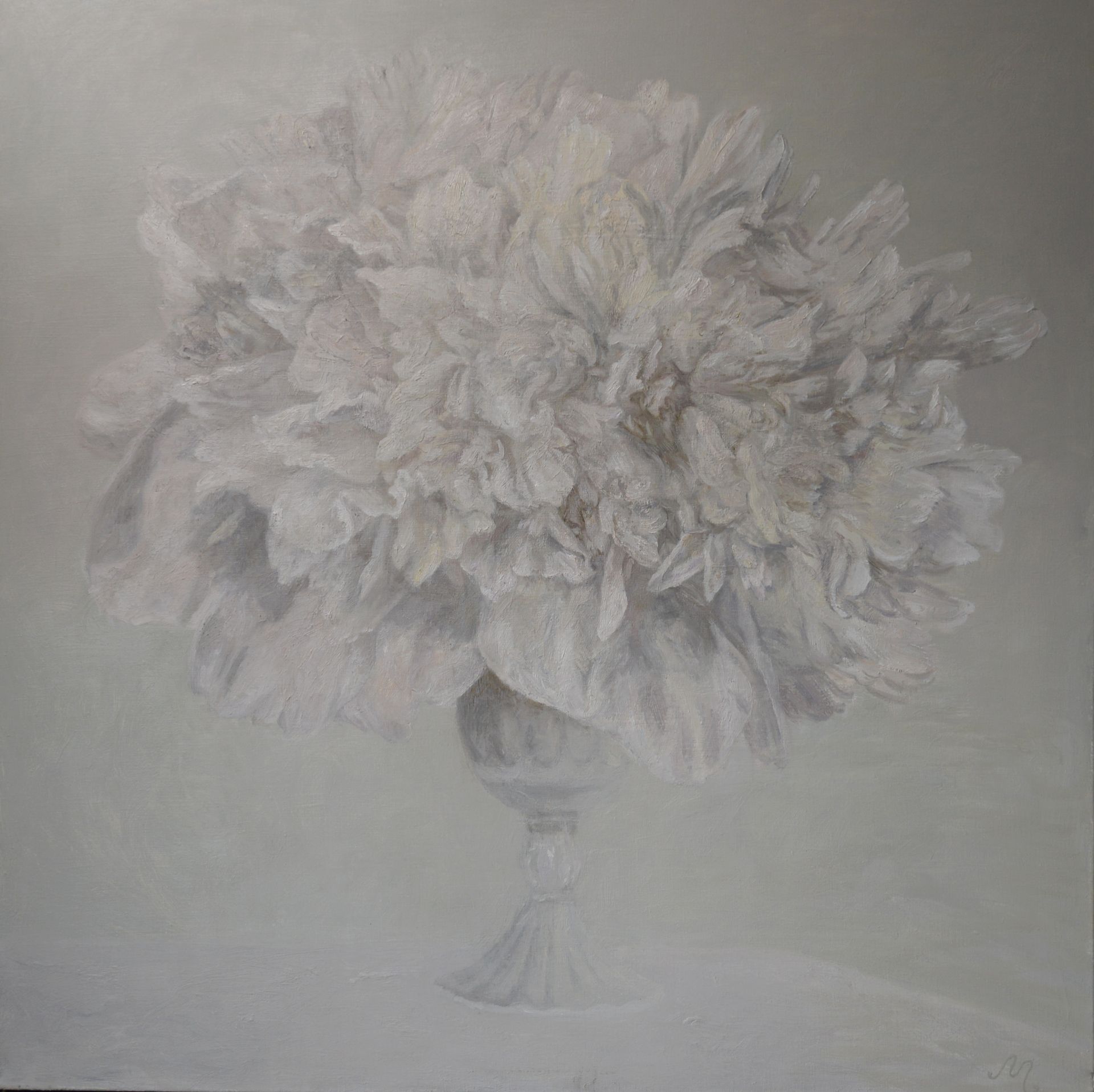 Ольга Менжилий (Картина, живопись - 
                  110 x 110 см) Белый букет