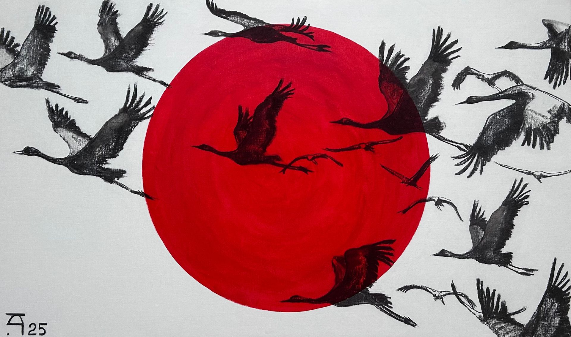 Карина Гималова (Картина, живопись - 
                  100 x 50 см) Созерцание