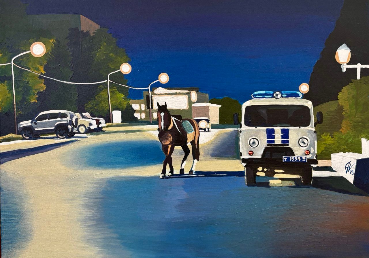 Антон Куприянов (Картина, живопись - 
                  70 x 50 см) У отдела