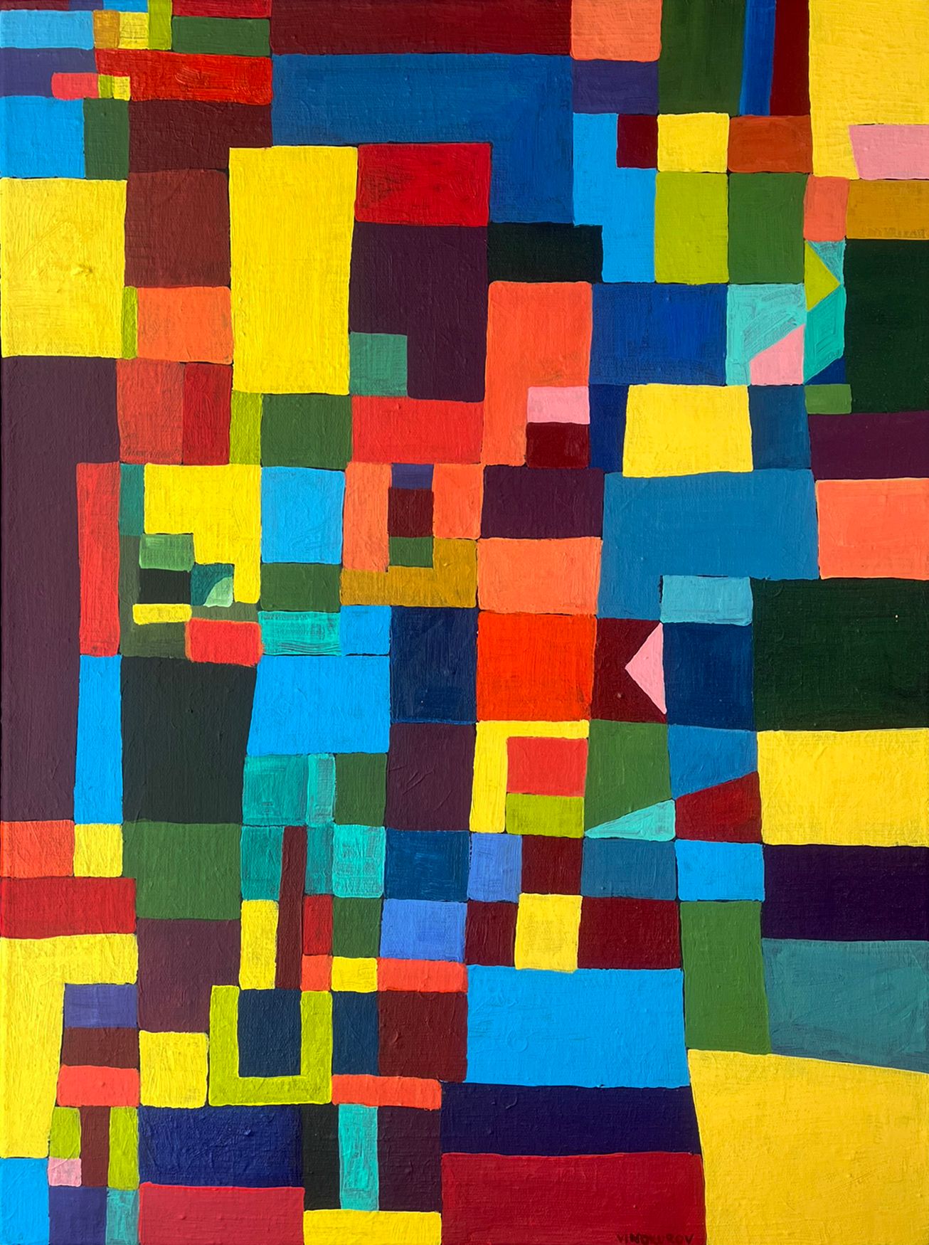 Максим Винокуров (Картина, живопись - 
                  60 x 80 см) Композиция 6. Цветные плоскости на черном