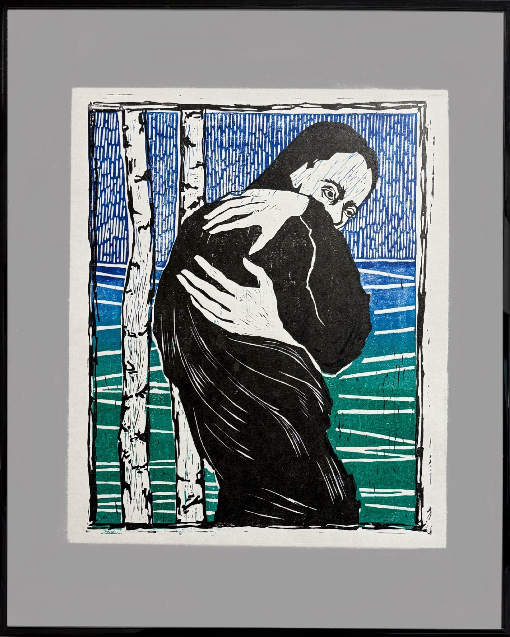 Анна Хруленко (Графика печатная - 
                  41 x 51 см) Кто еще тебе скажет правду?