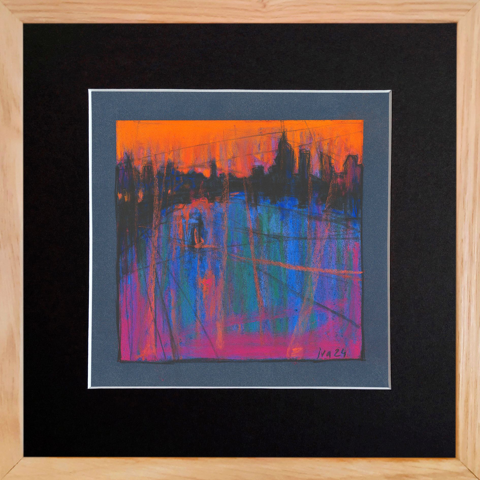 Татьяна Ивченкова (Авторская графика - 
                  32 x 32 см) Seine, La Défense