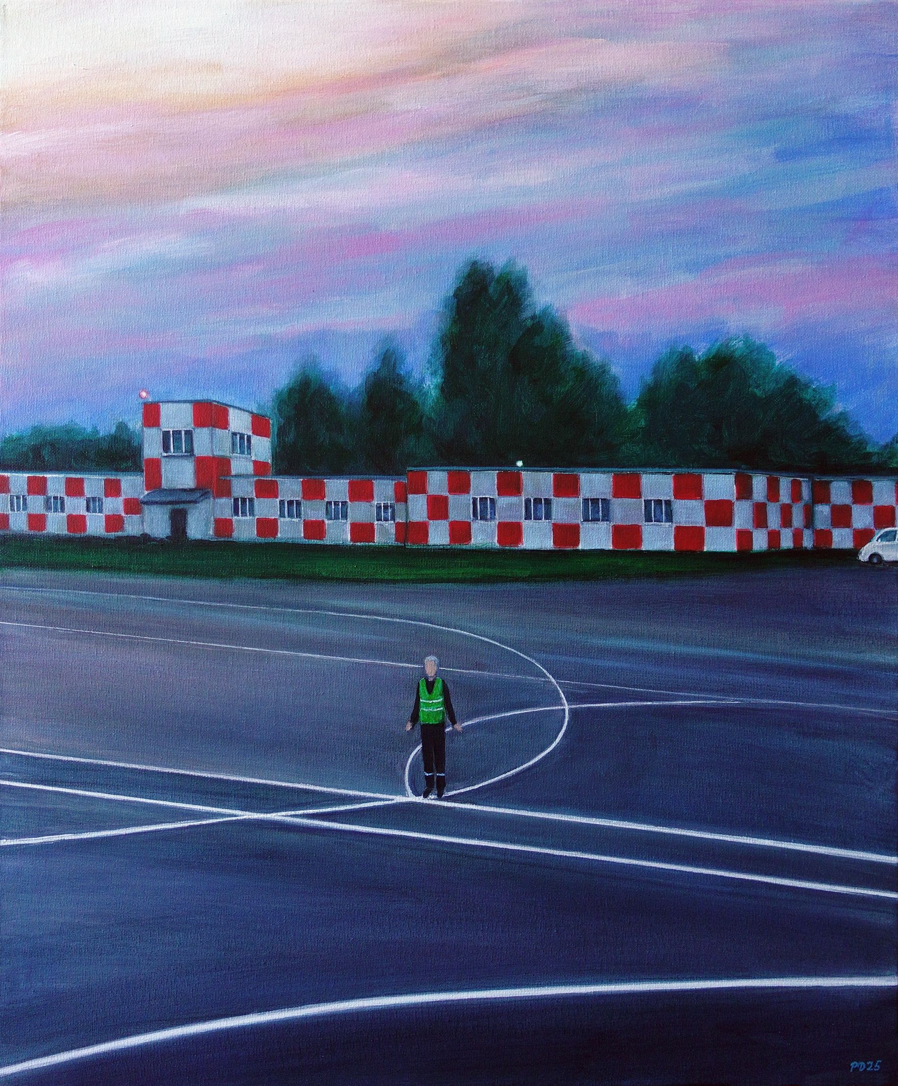 Денис Русаков (Картина, живопись - 
                  50 x 60 см) Рассвет в аэропорту