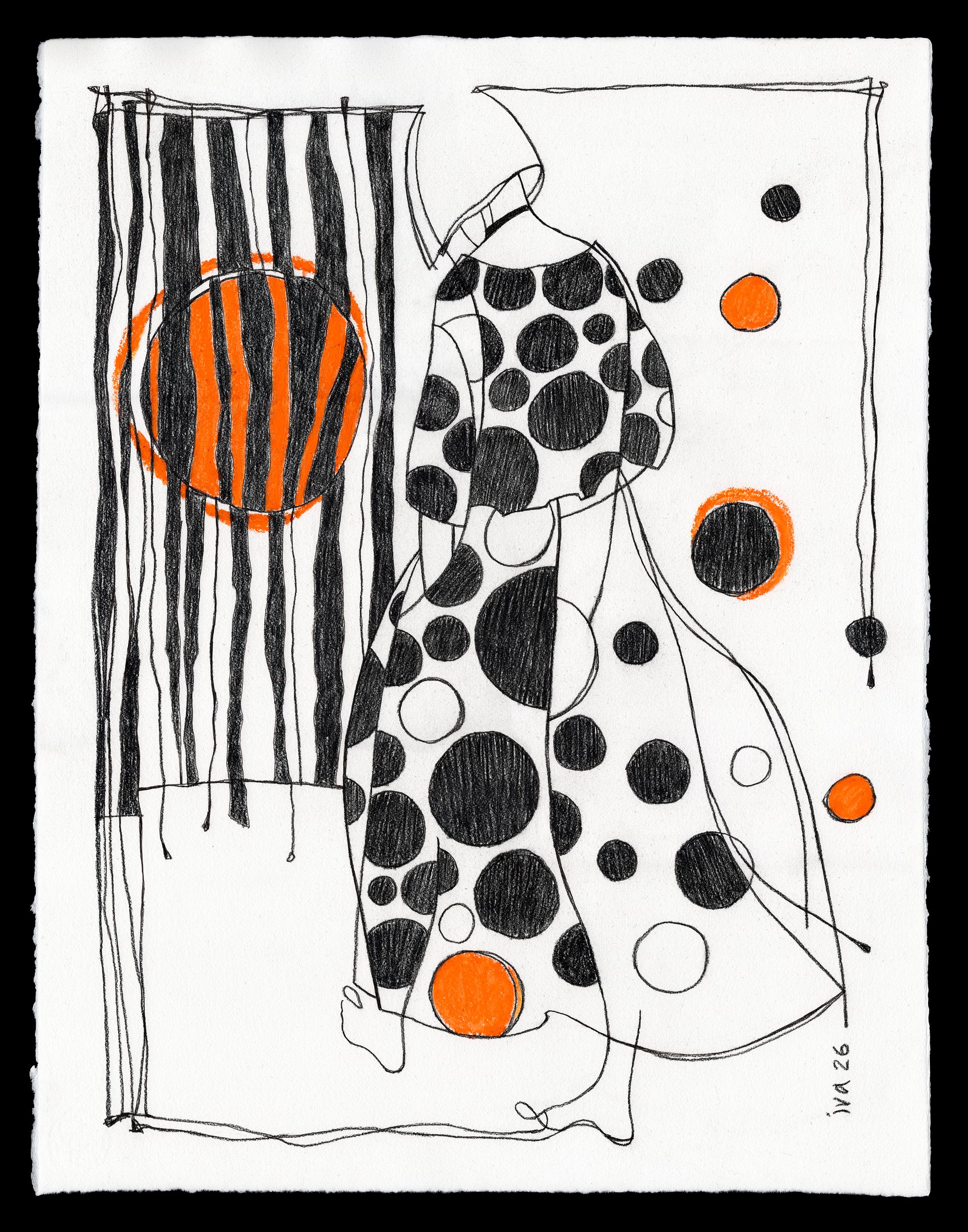 Татьяна Ивченкова (Авторская графика - 
                  50 x 65 см) Любовь к трём апельсинам