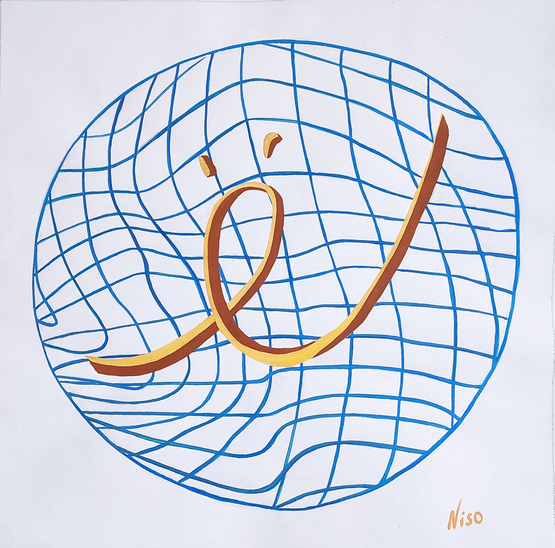 Нисо Атаханова (Картина, живопись - 
                  60 x 60 см) Система координат