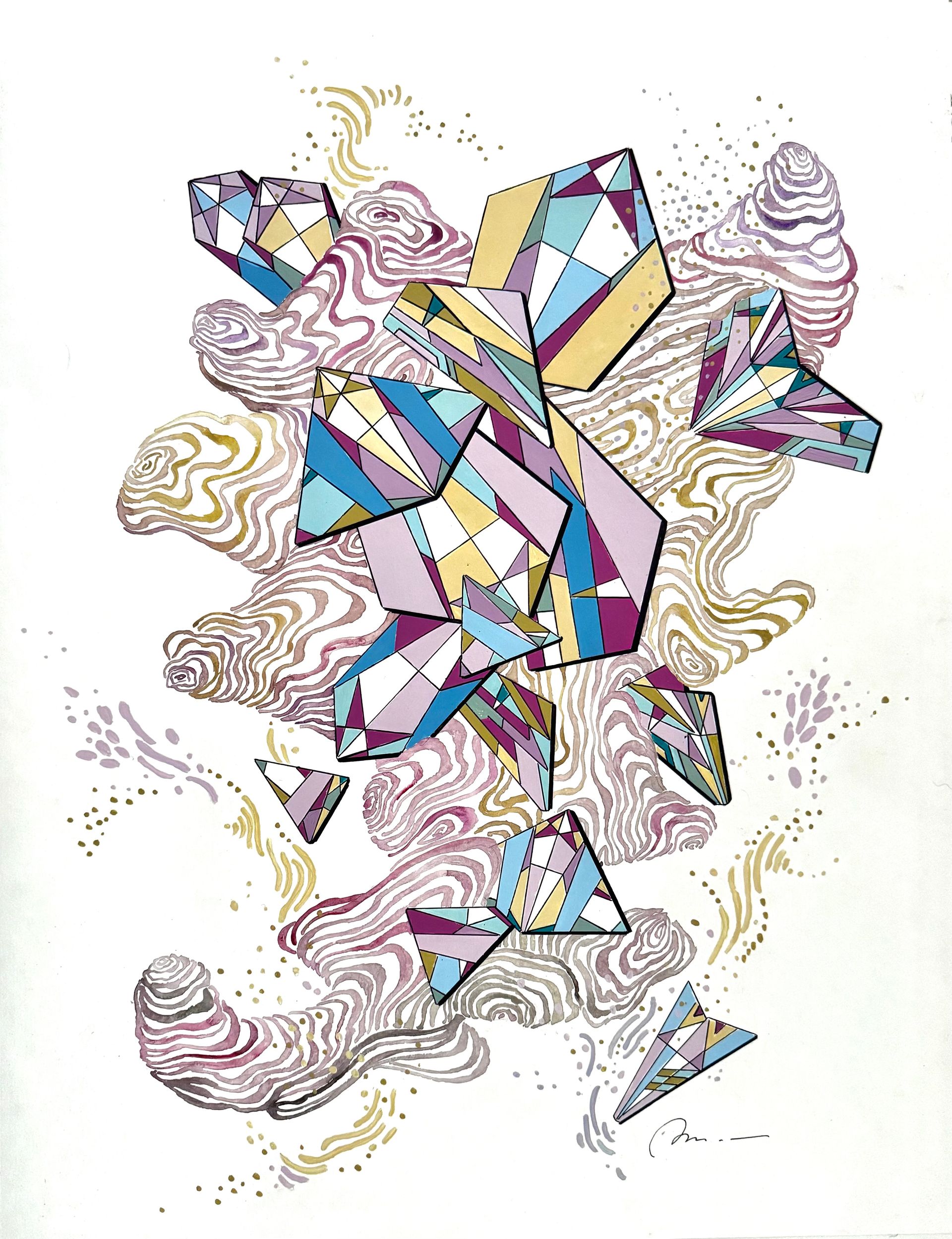 Марина Астахова (Авторская графика - 
                  65 x 70 см) Композиция 16