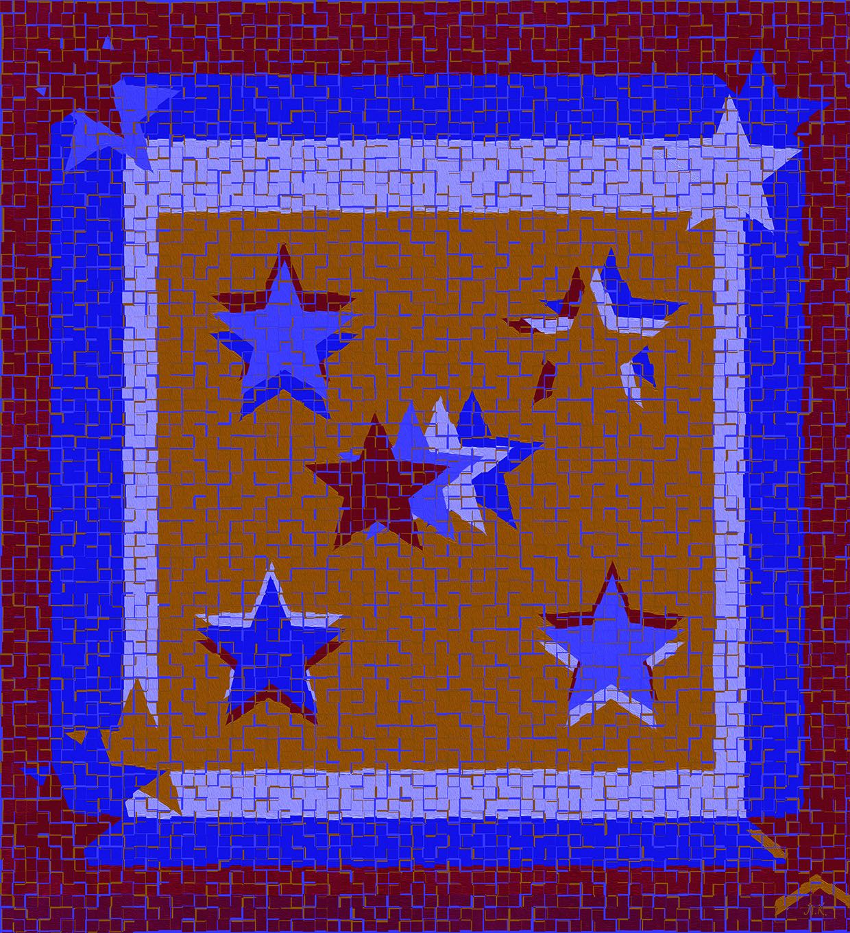 Лариса Корж (Графика цифровая (принты) - 
                  30 x 32 см) Мерцание звезд