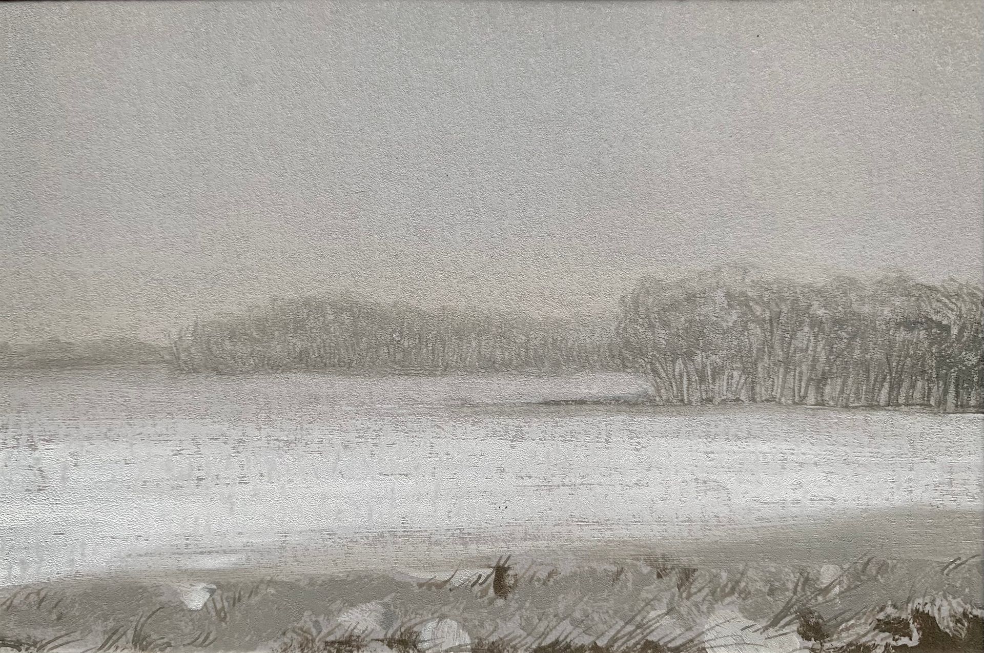 Мария Стадник (Графика печатная - 
                  23 x 18 см) Туманное поле