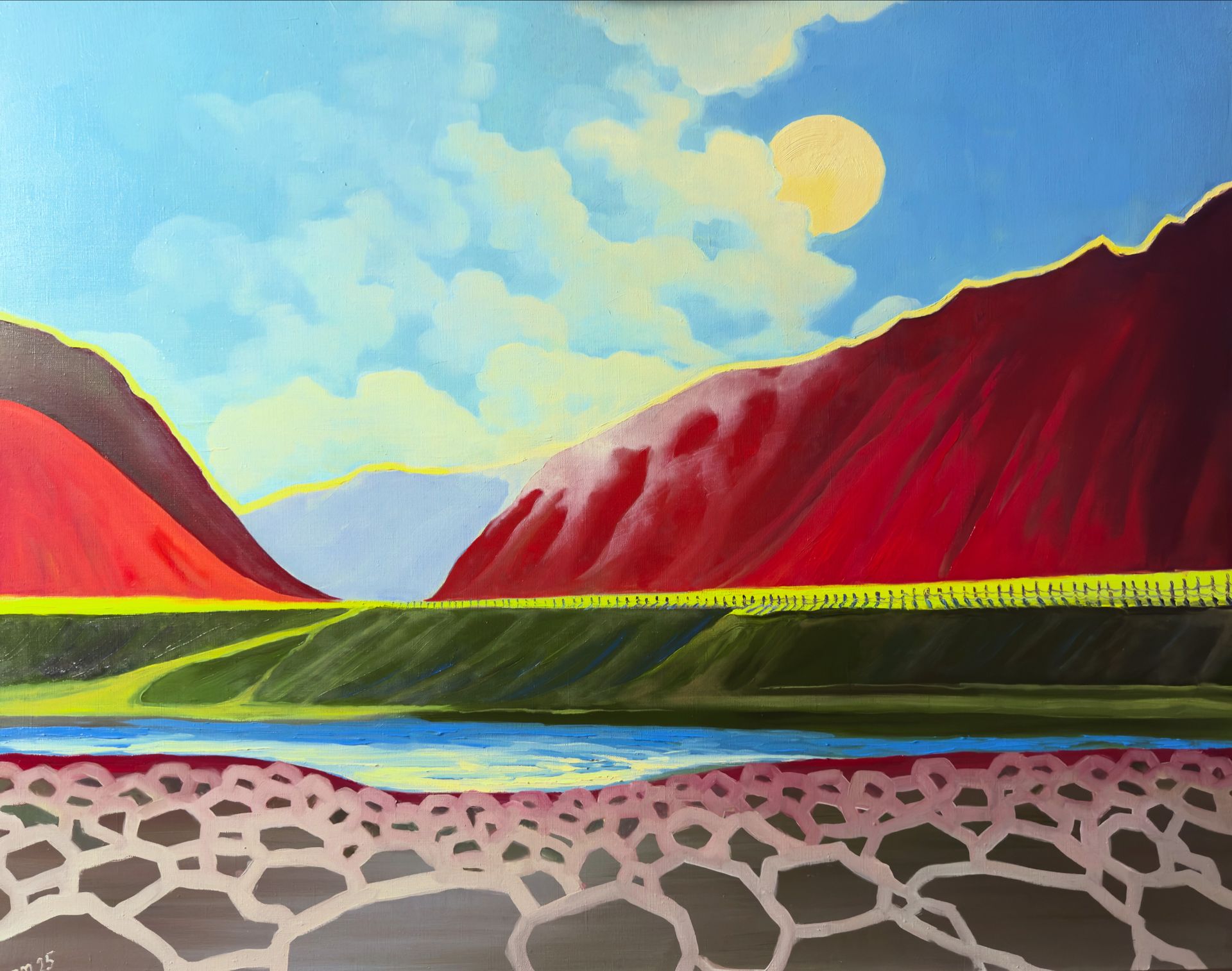 Светлана Пузанова (Картина, живопись - 
                  100 x 90 см) Пульс гор. Доверие