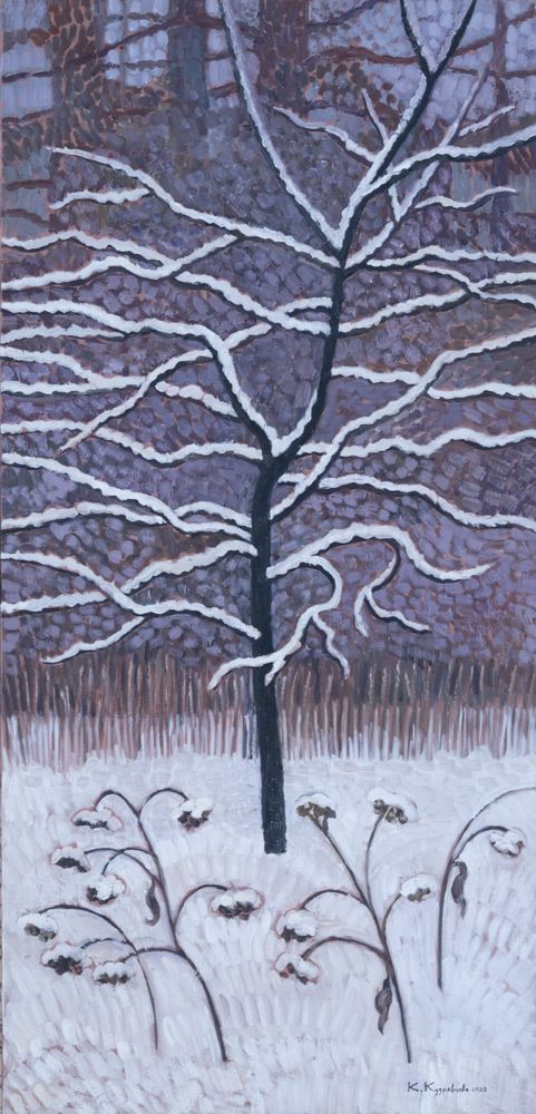 Екатерина Кудрявцева (Картина, живопись - 
                  65 x 135 см) Боярышник и репейник
