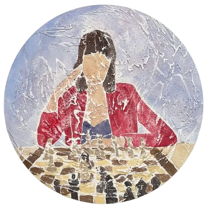Наталья Чобанян (Картина, живопись - 
                  25 x 25 см) Сувениры чувств. Кружочек 28