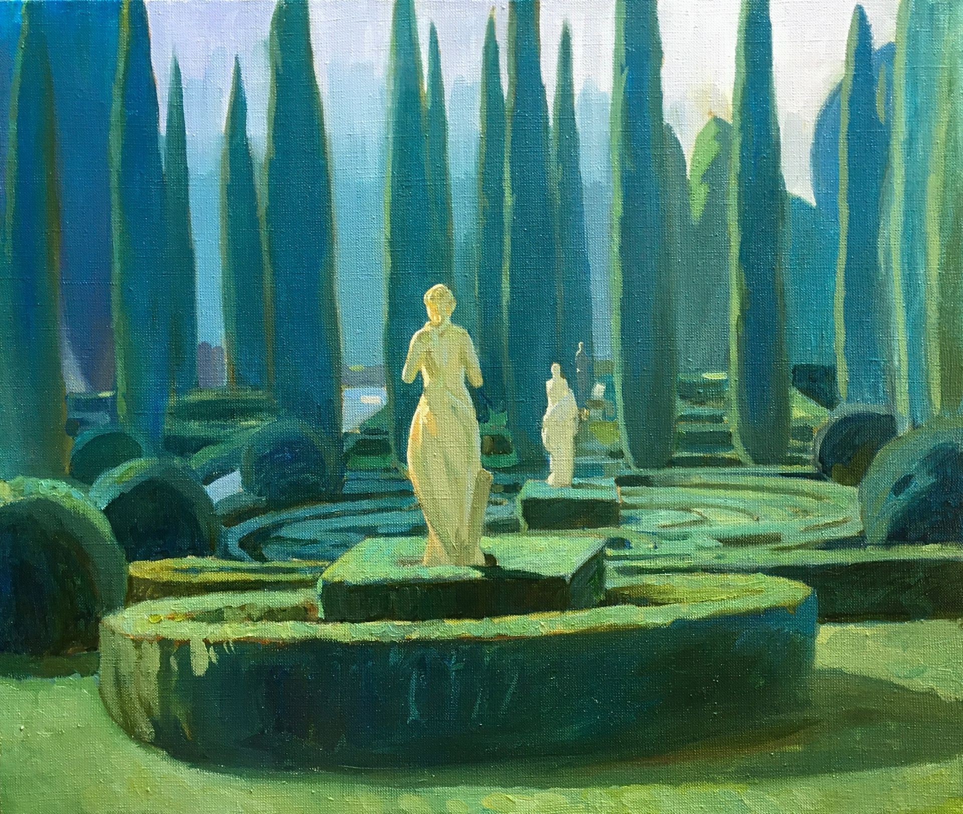 Алексей Кротов (Картина, живопись - 
                  68 x 57 см) Утро в саду Джусти