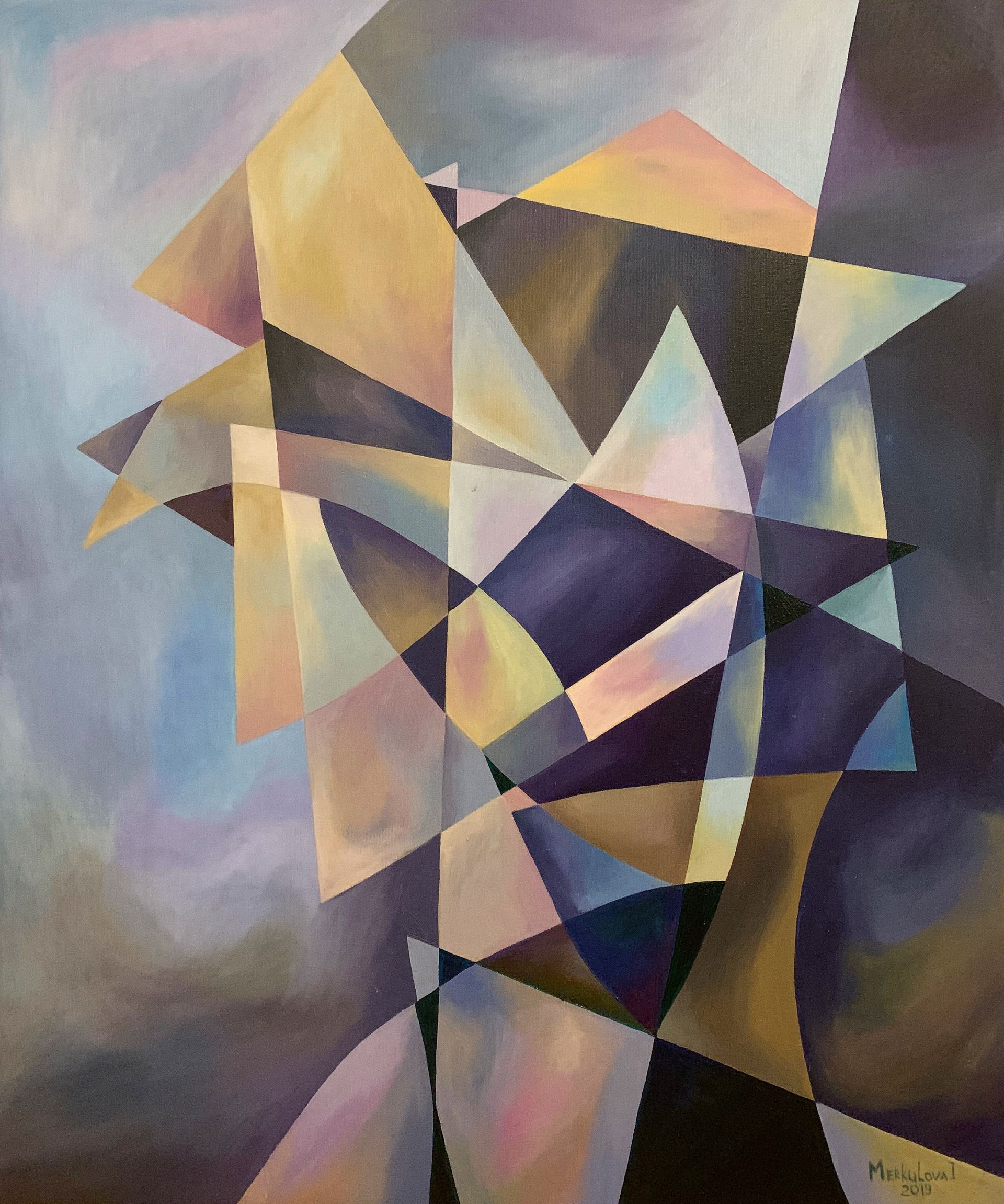 Ирина Меркулова (Картина, живопись - 
                  50 x 60 см) Человек, ожидающий победу