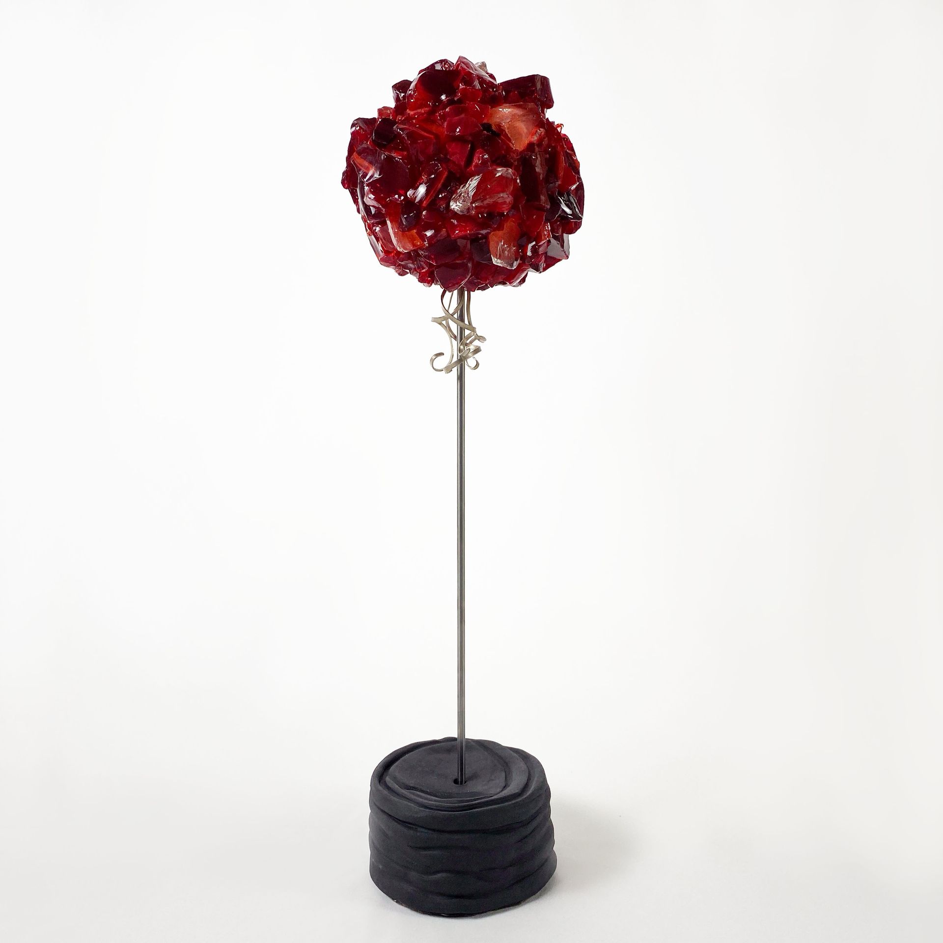 Елена Кириллова (Объект - 
                  14 x 48 см) Одуванчик красный из хрусталя