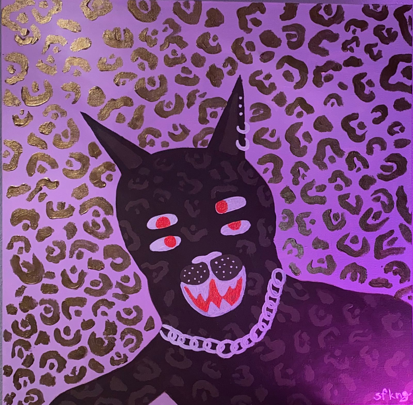 SFKNG (Картина, живопись - 
                  50 x 50 см) Misty Cat