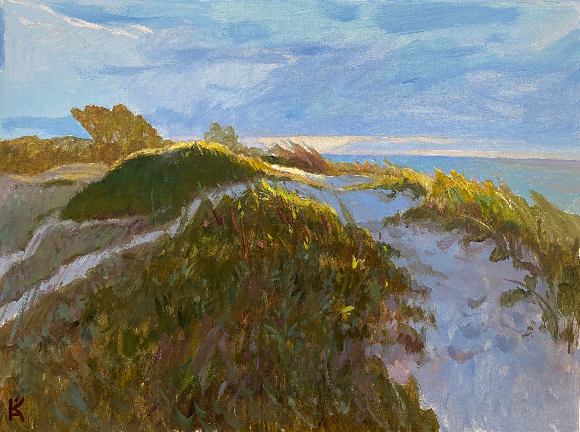 Алексей Кротов (Авторская графика - 
                  42 x 32 см) Дюны на берегу Куршской косы