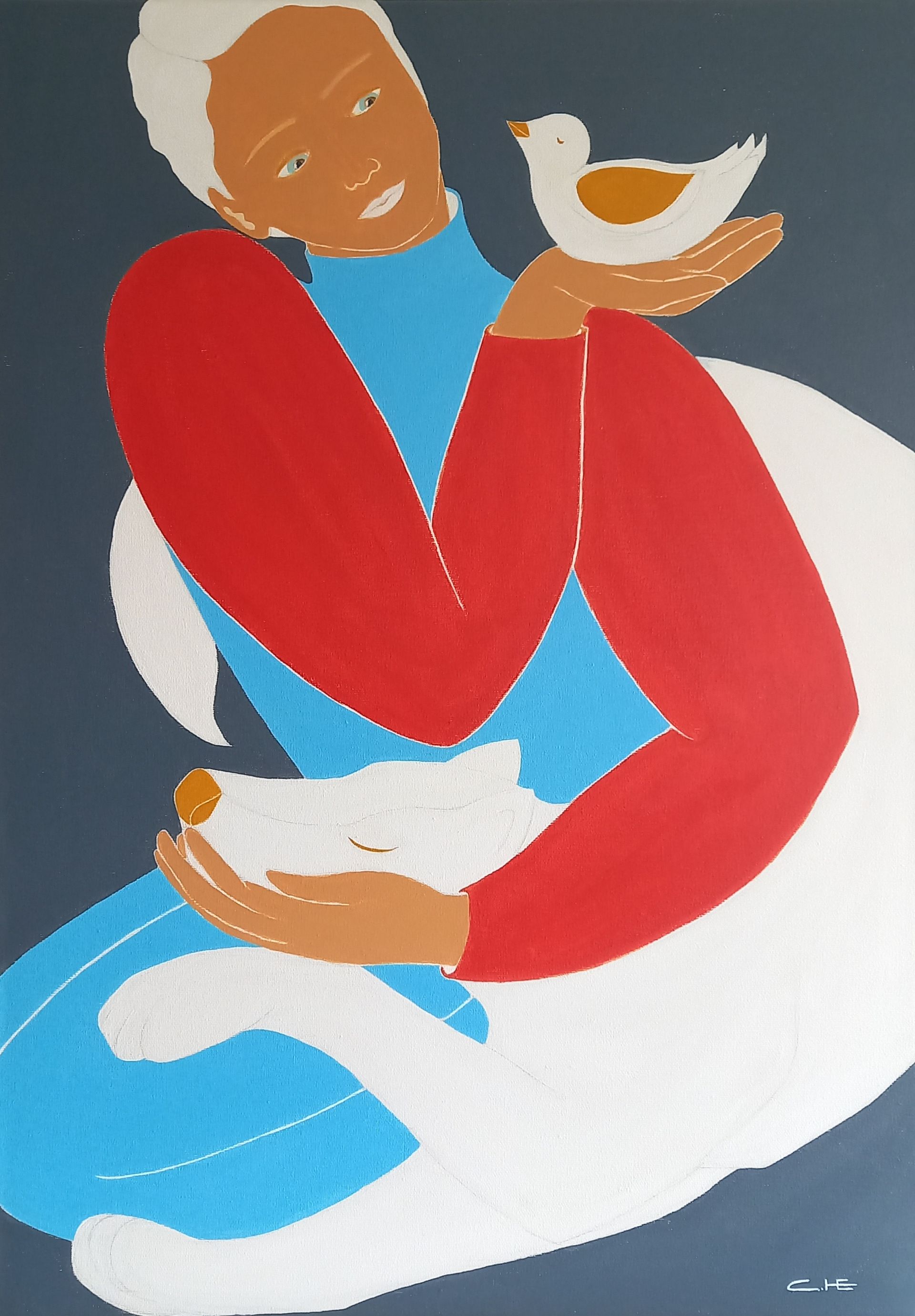 Саша Катинаускиене (Картина, живопись - 
                  50 x 70 см) Тишина. Гармония