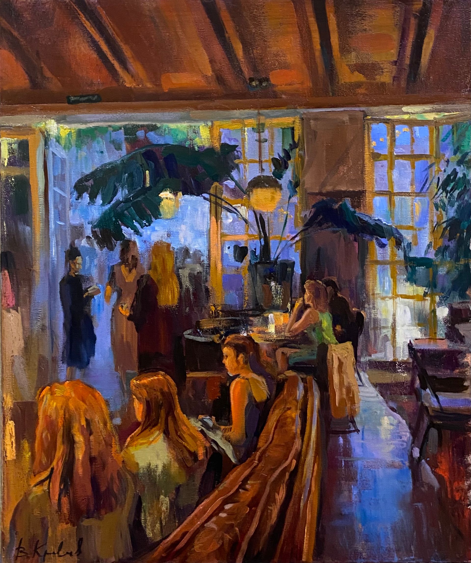 Вячеслав Кривцов (Картина, живопись - 
                  40 x 50 см) Вечер огней
