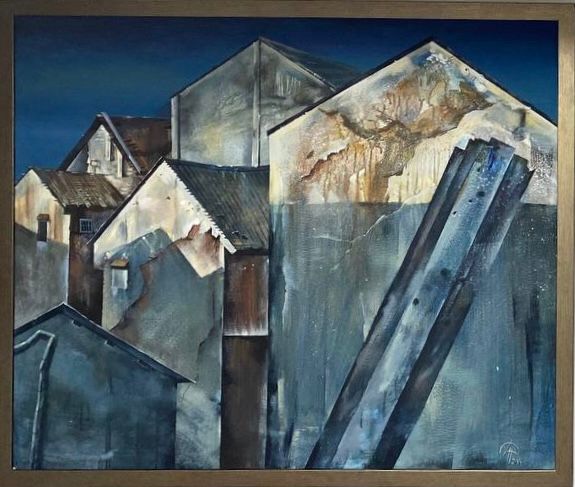 Динара Хёртнагль (Картина, живопись - 
                  90 x 80 см) Дом на улице Лао-дзе