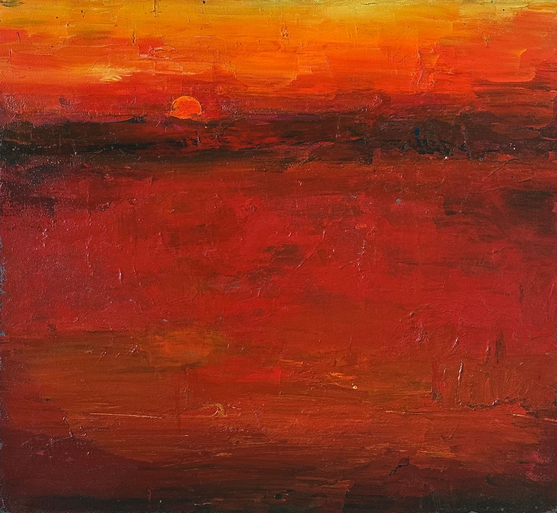 Илья Хахарев (Картина, живопись - 
                  64 x 59 см) Закат