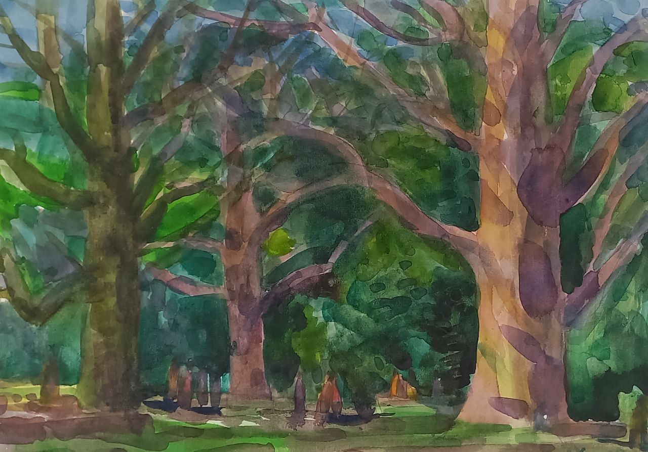 Светлана Атаханова (Авторская графика - 
                  30 x 21 см) Воронцовский парк