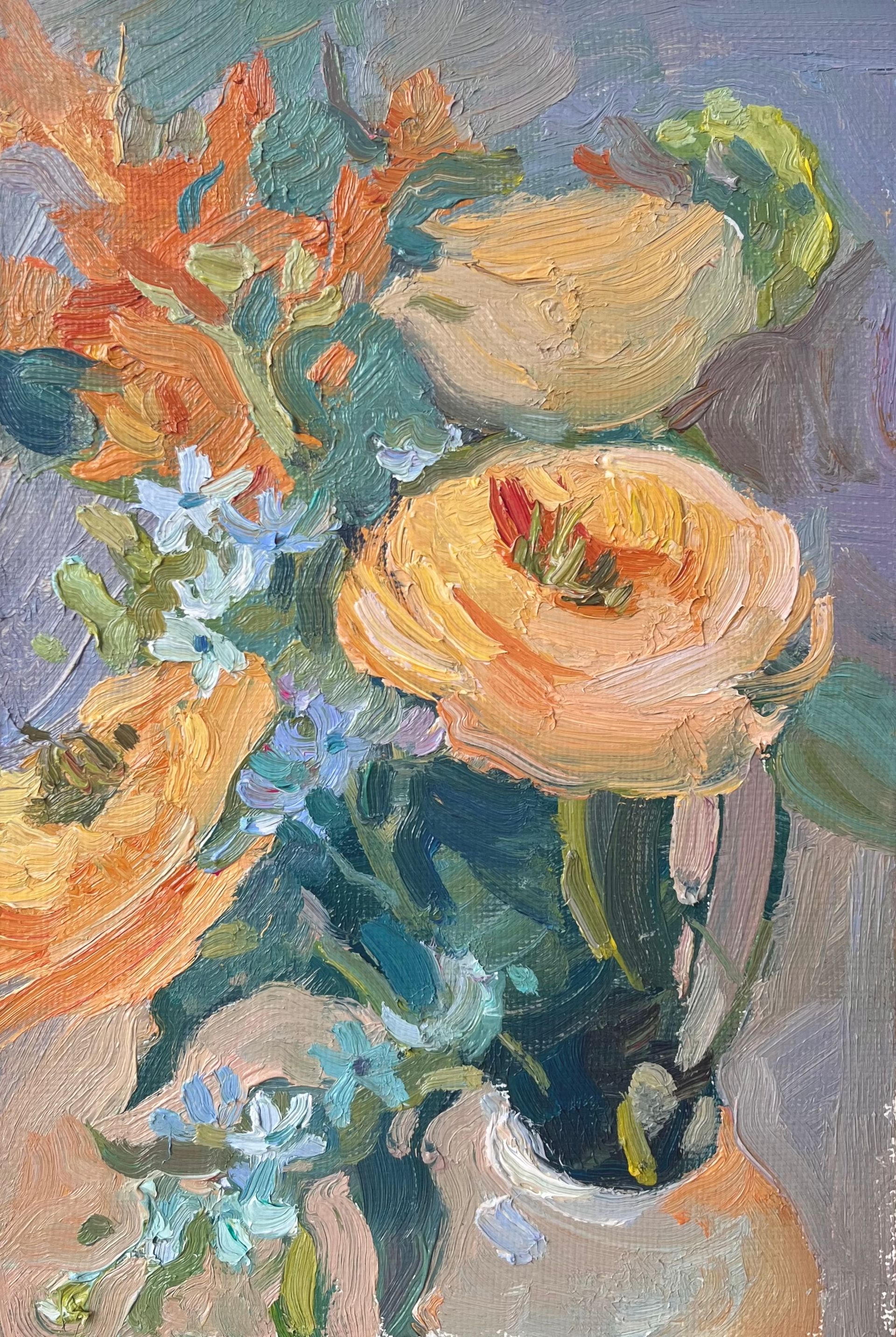 Мария Волкова (Картина, живопись - 
                  20 x 30 см) Осенний букет